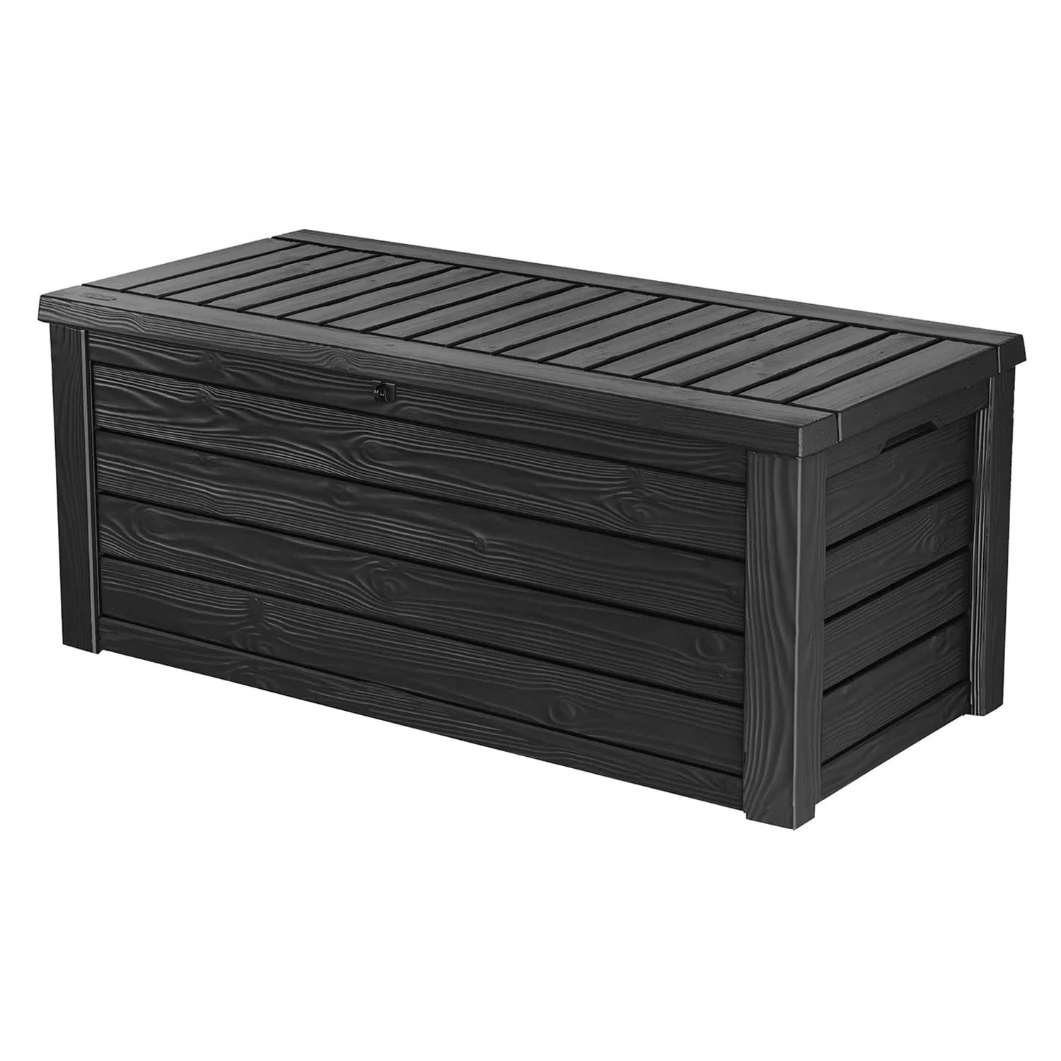 Keter Westwood 150 Gallon Plastic Outdoor Furniture Storage Deck Box, Dark Gray - Image 11