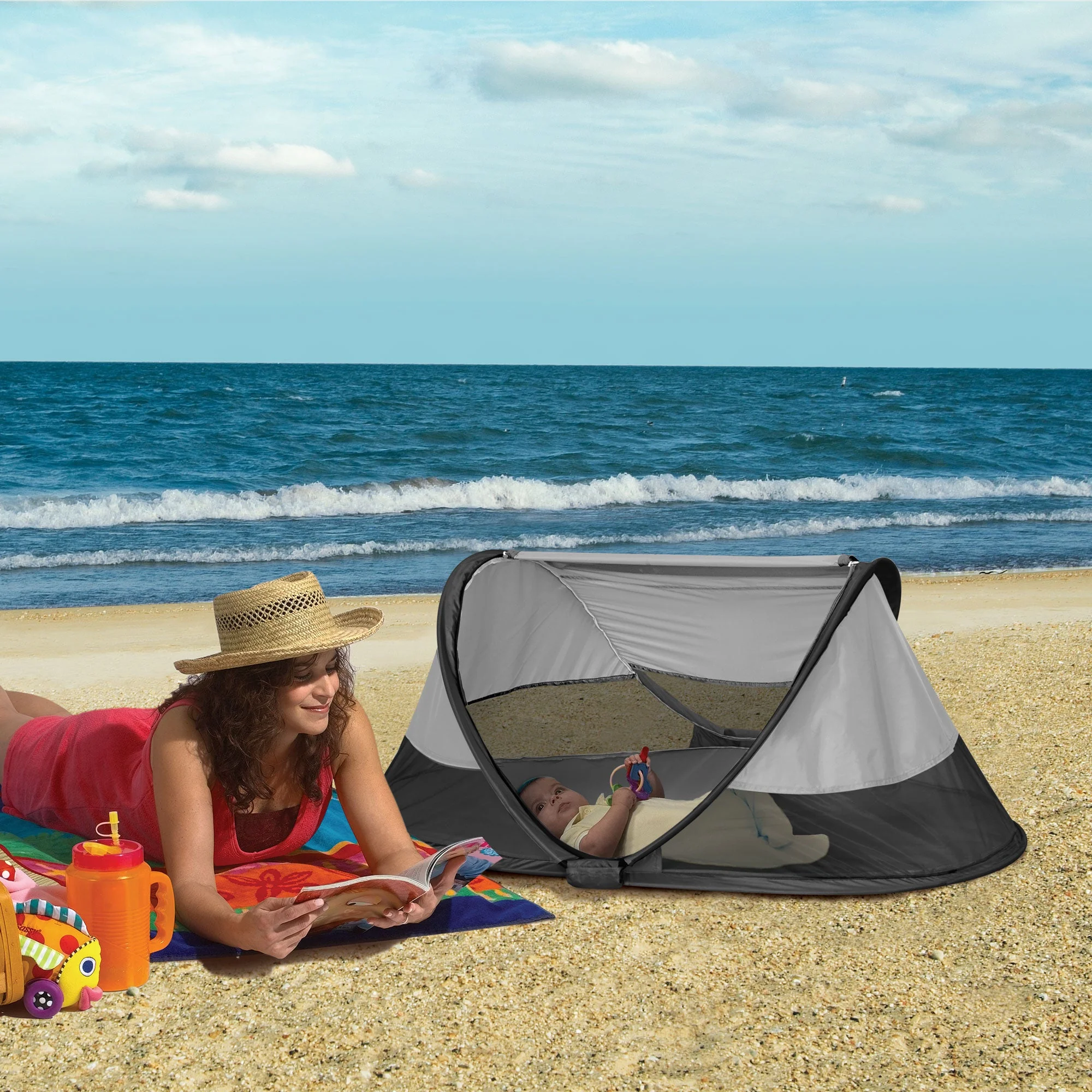 KidCo PeaPod Portable Foldable Mesh Toddler Travel Bed & Storage Bag, Midnight - Image 4