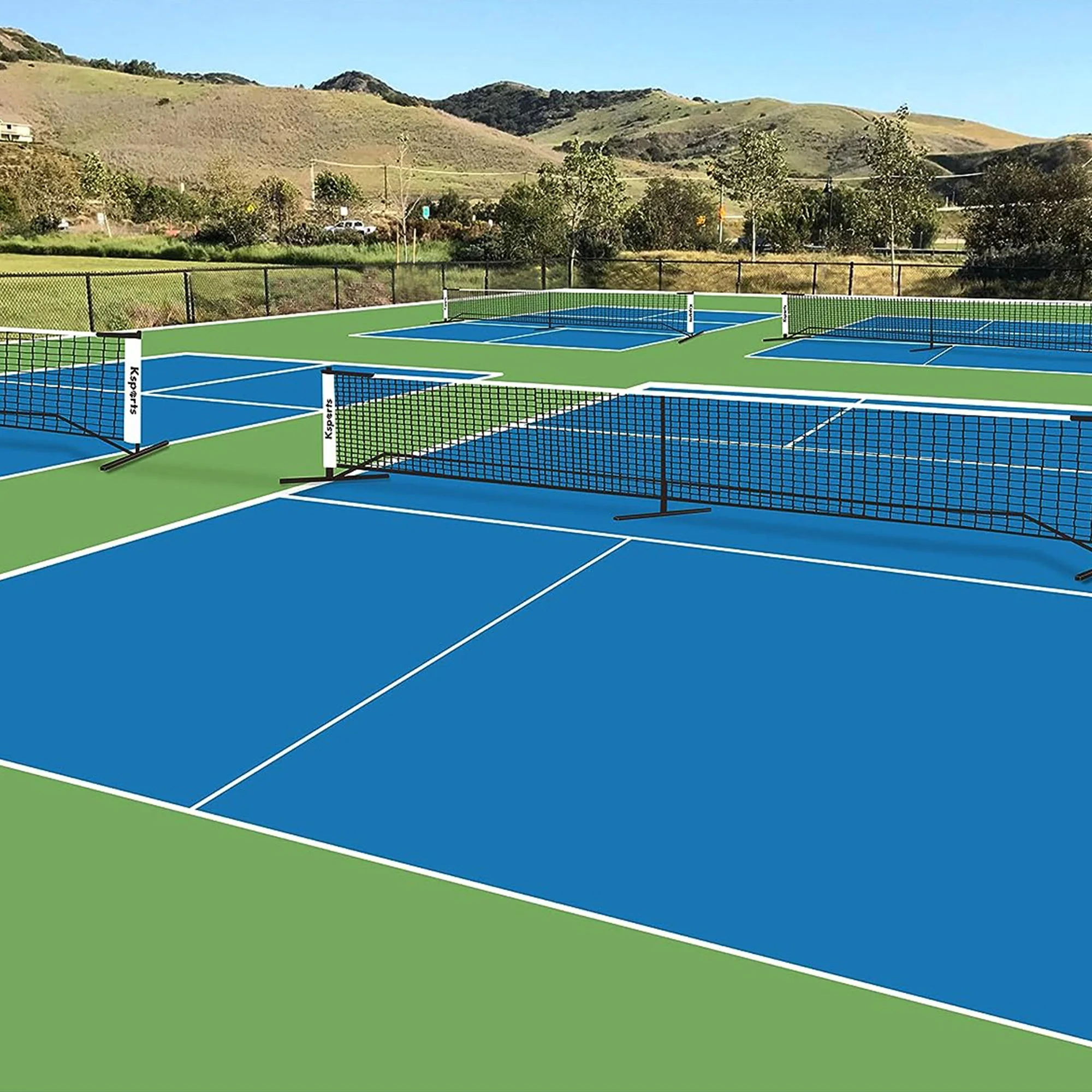 Ksports Pickleball Set, 22' Net, LED Shuttlecocks, Carry Bag & Game Balls, White - Image 5