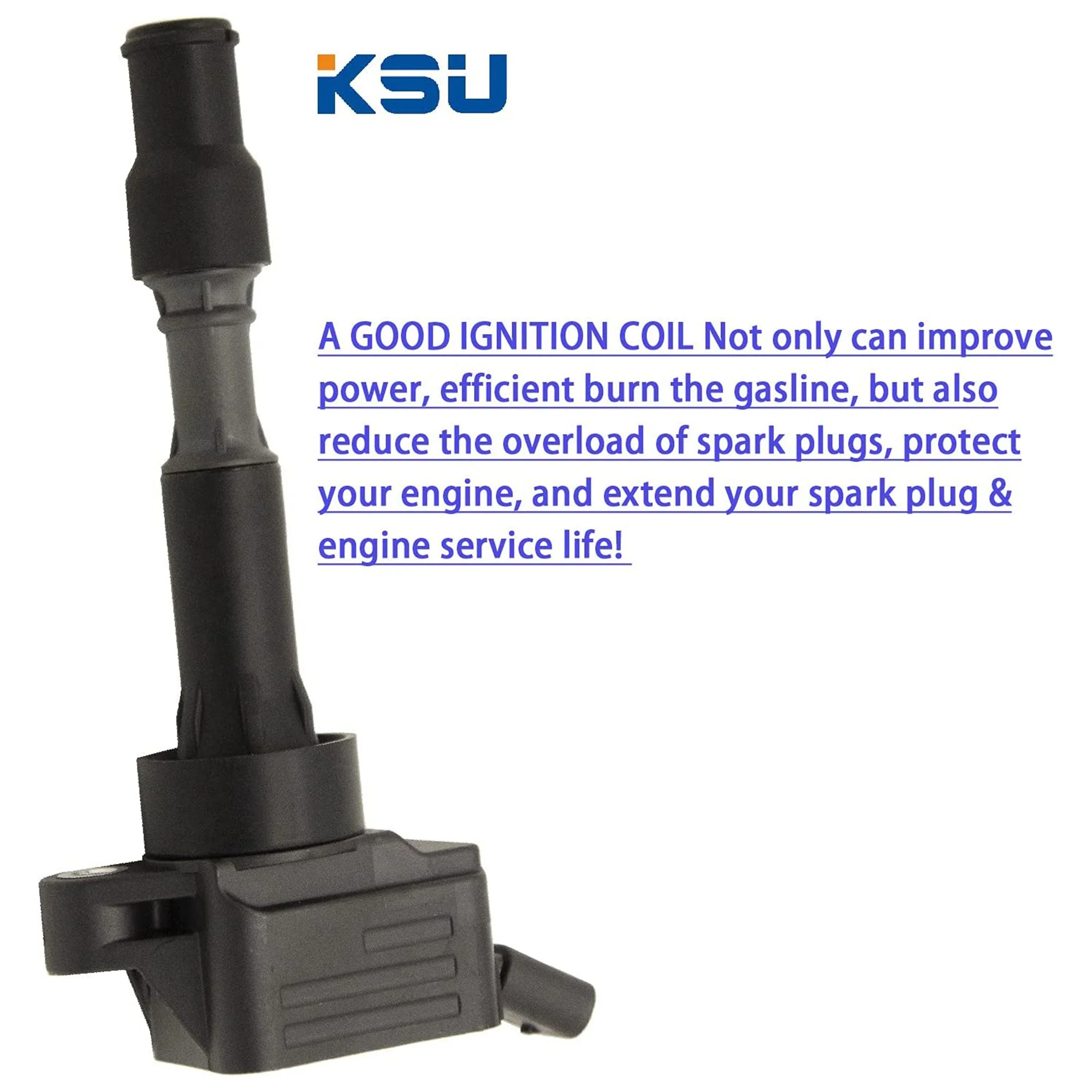 KSU 09-316A Premium Replacement Copper Wire Ignition Coils, Compatible with Selected Hyundai and Kia Models for Mechanics and Auto Enthusiasts (4 Pack) - Image 3