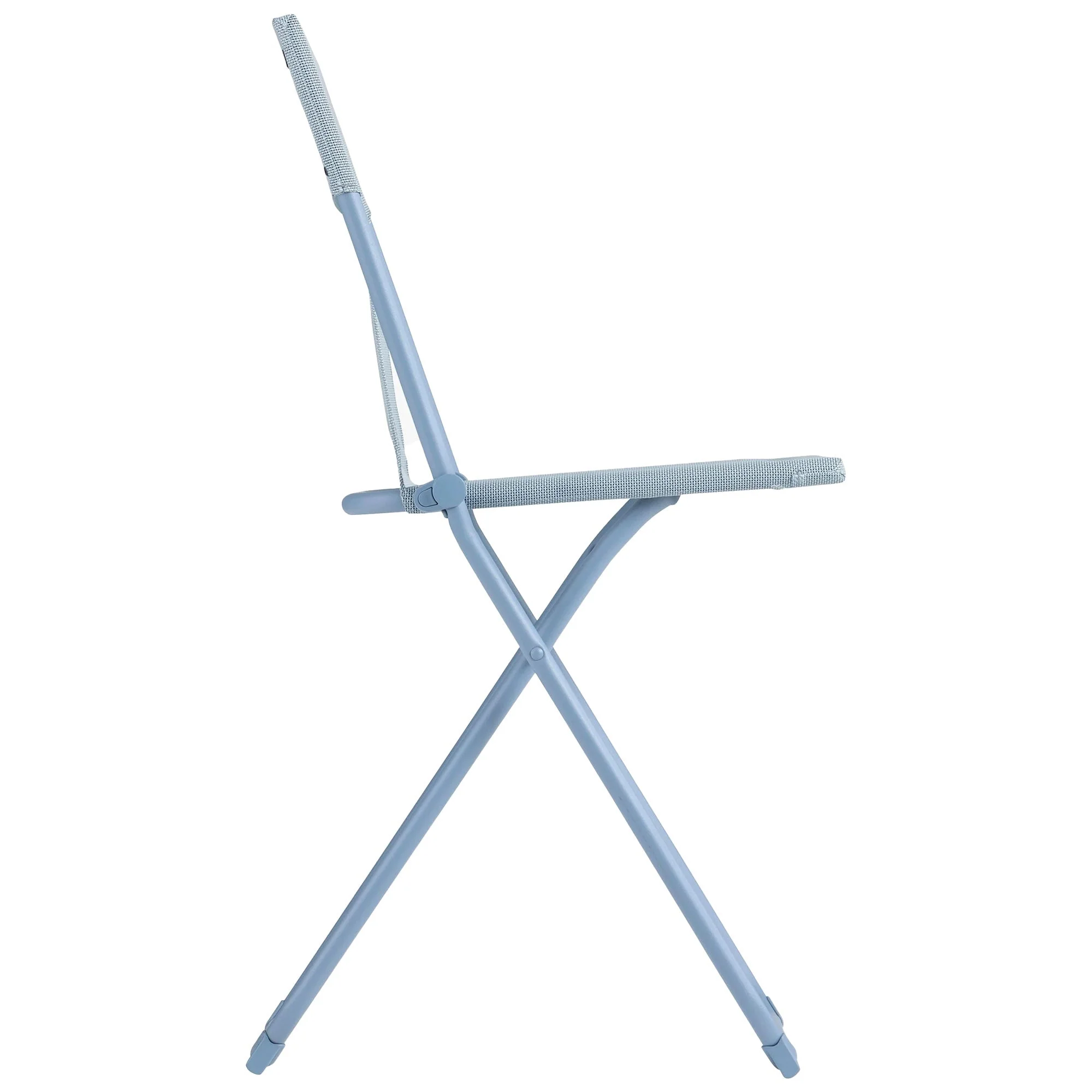 Lafuma Balcony II Colorblock Steel Folding Patio Chair, Ciel Sky Blue, Set of 2 - Image 2