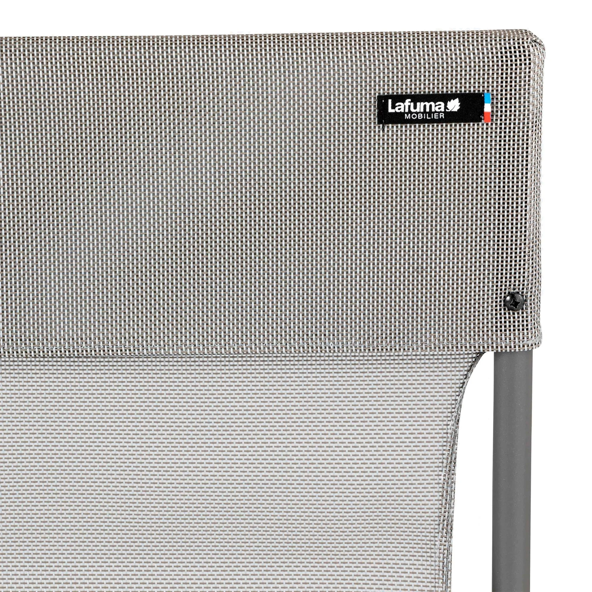 Lafuma Balcony II Colorblock Steel Folding Patio Chair, Titane Gray, Set of 2 - Image 4