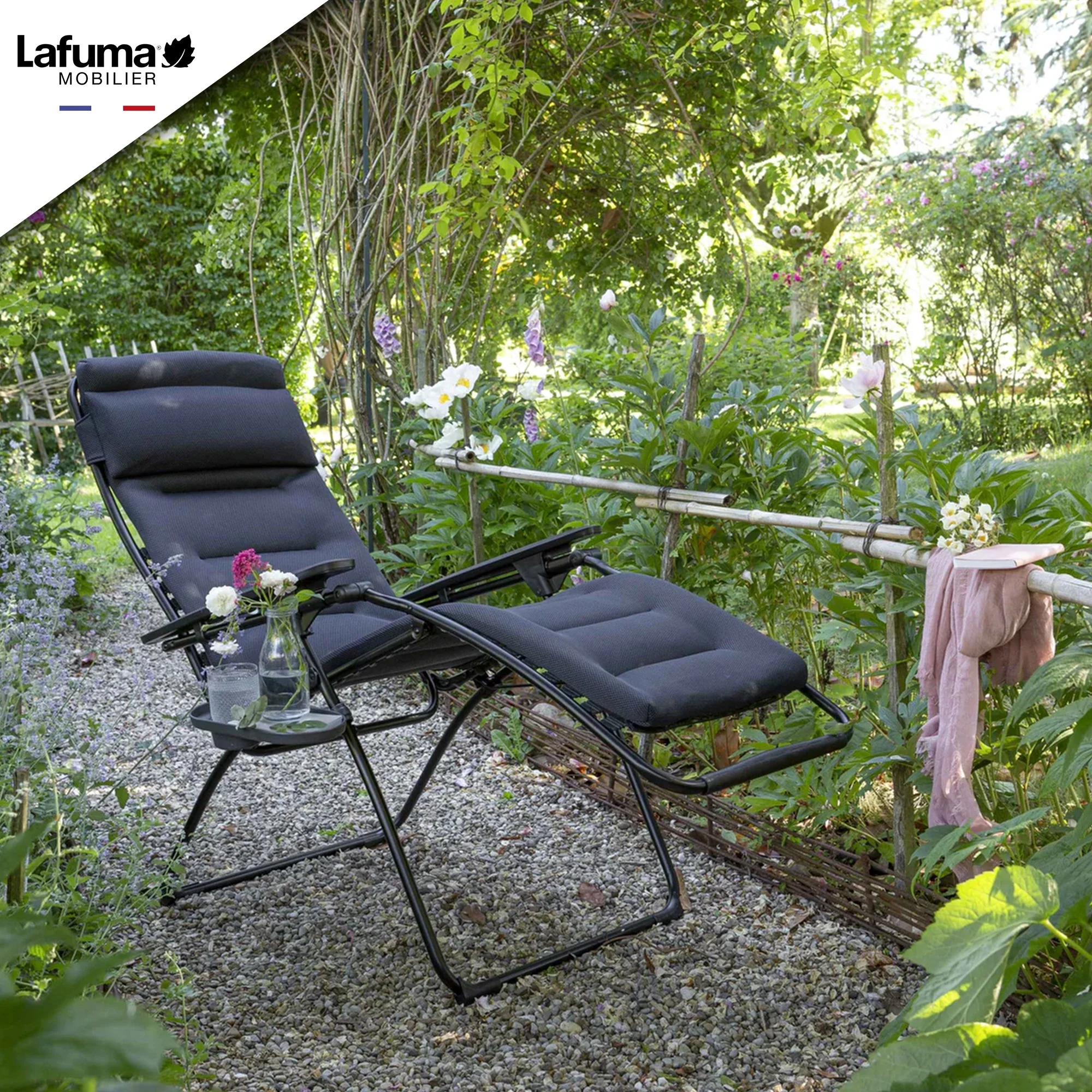 Lafuma Futura Air Comfort Zero Gravity Indoor Outdoor Recliner Chair, Acier - Image 5