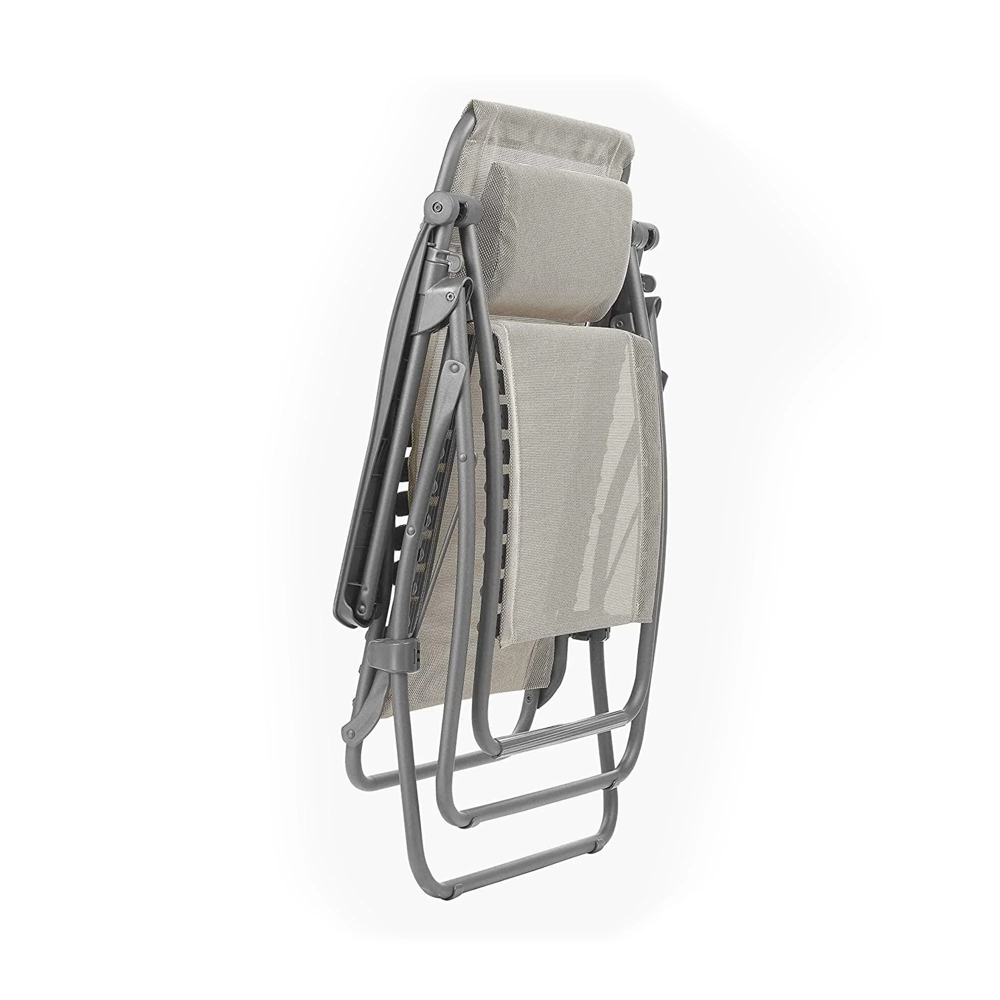 Lafuma R-Clip Batyline Iso Relaxation Zero Gravity Lounge Recliner Chair, Seigle - Image 2