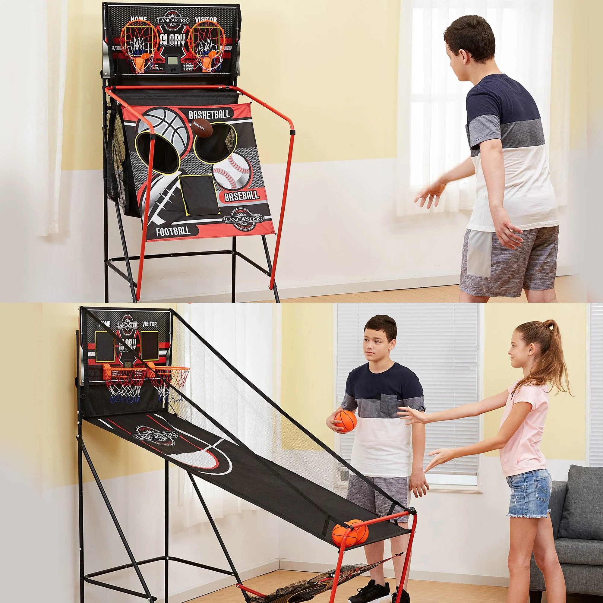 Lancaster 2 Player Electronic Arcade 3 in 1 Basketball, Football, Baseball Game - Image 5