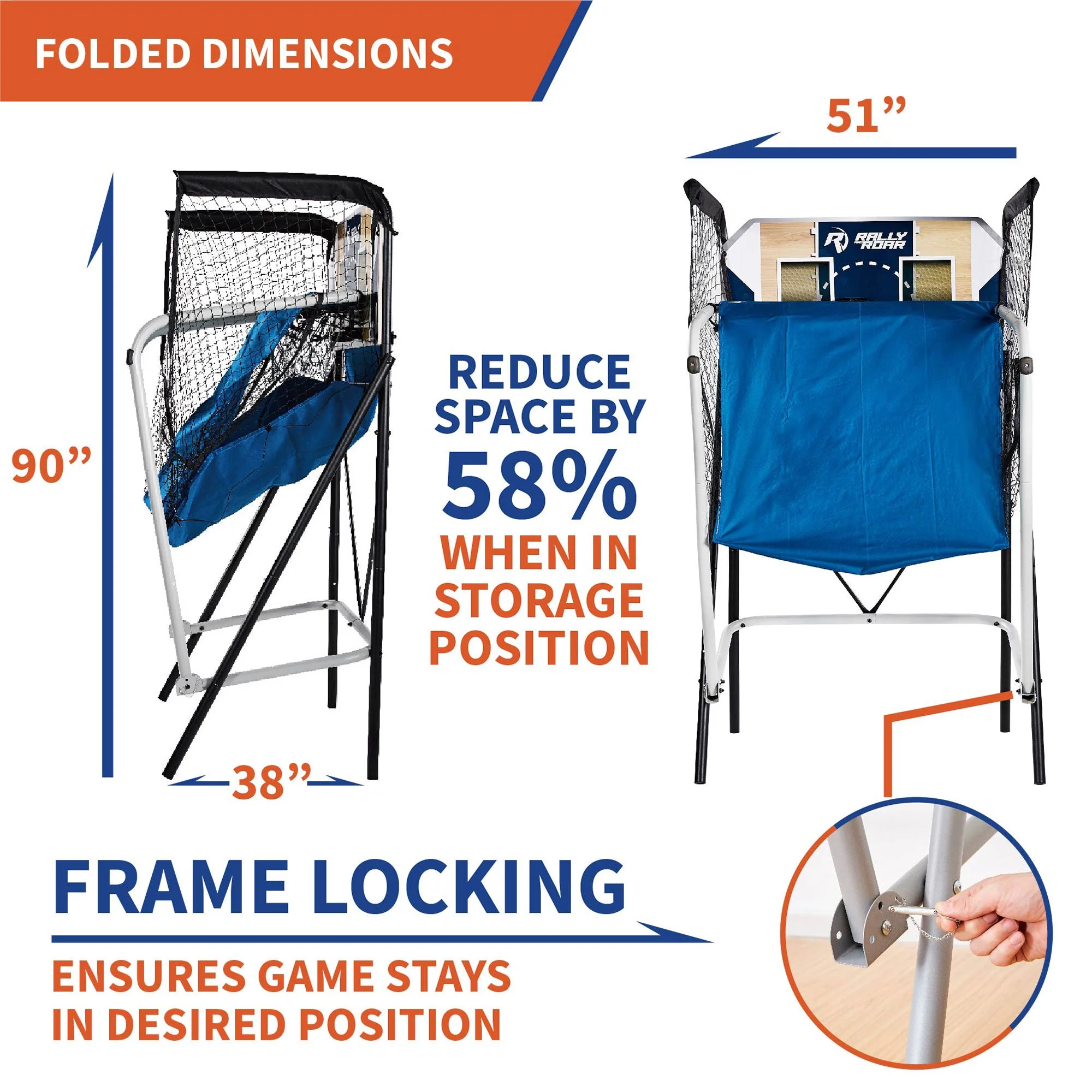 Lancaster Gaming Company Rally and Roar Premium Home Dual Shot Basketball Game - Image 4