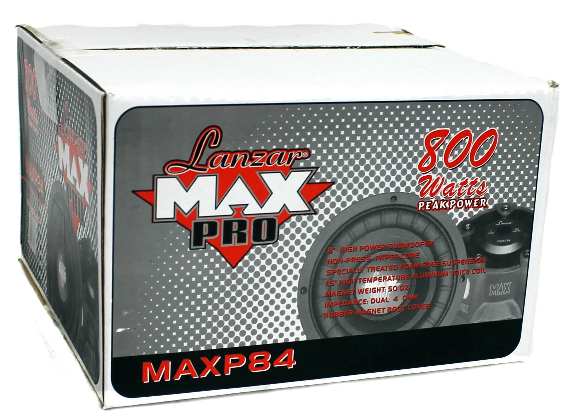 LANZAR PRO MAXP84 8" 3200W Car Audio Subs SVC 4 Ohm Power Subwoofers (4 Pack) - Image 7