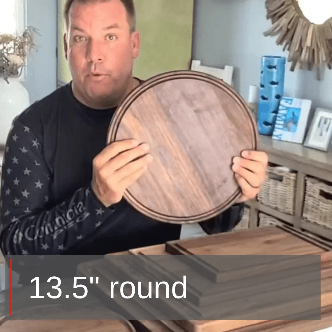 Large Round Walnut Wood Charcuterie Board - Image 10