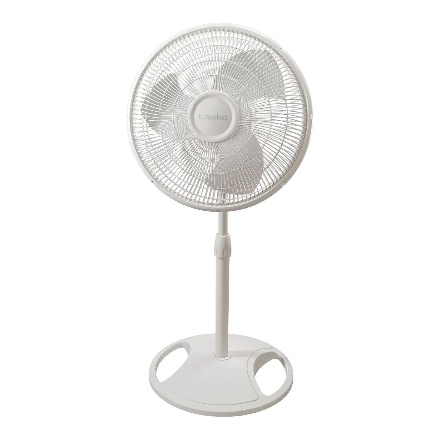 Lasko 16" 3-Speed Adjustable Tilting Oscillating Standing Pedestal Fan, White - Image 2