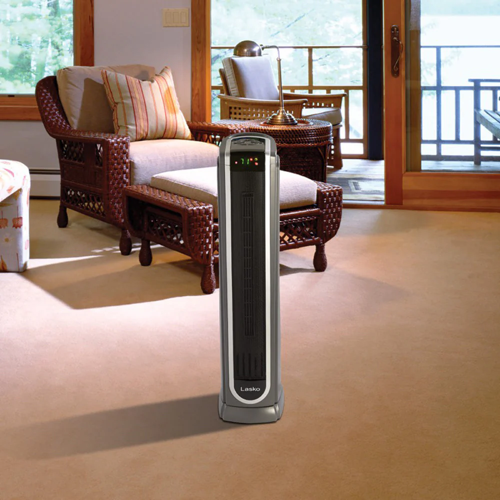 Lasko 5572 Portable Electric 1500W Room Oscillating Ceramic Tower Space Heater - Image 5