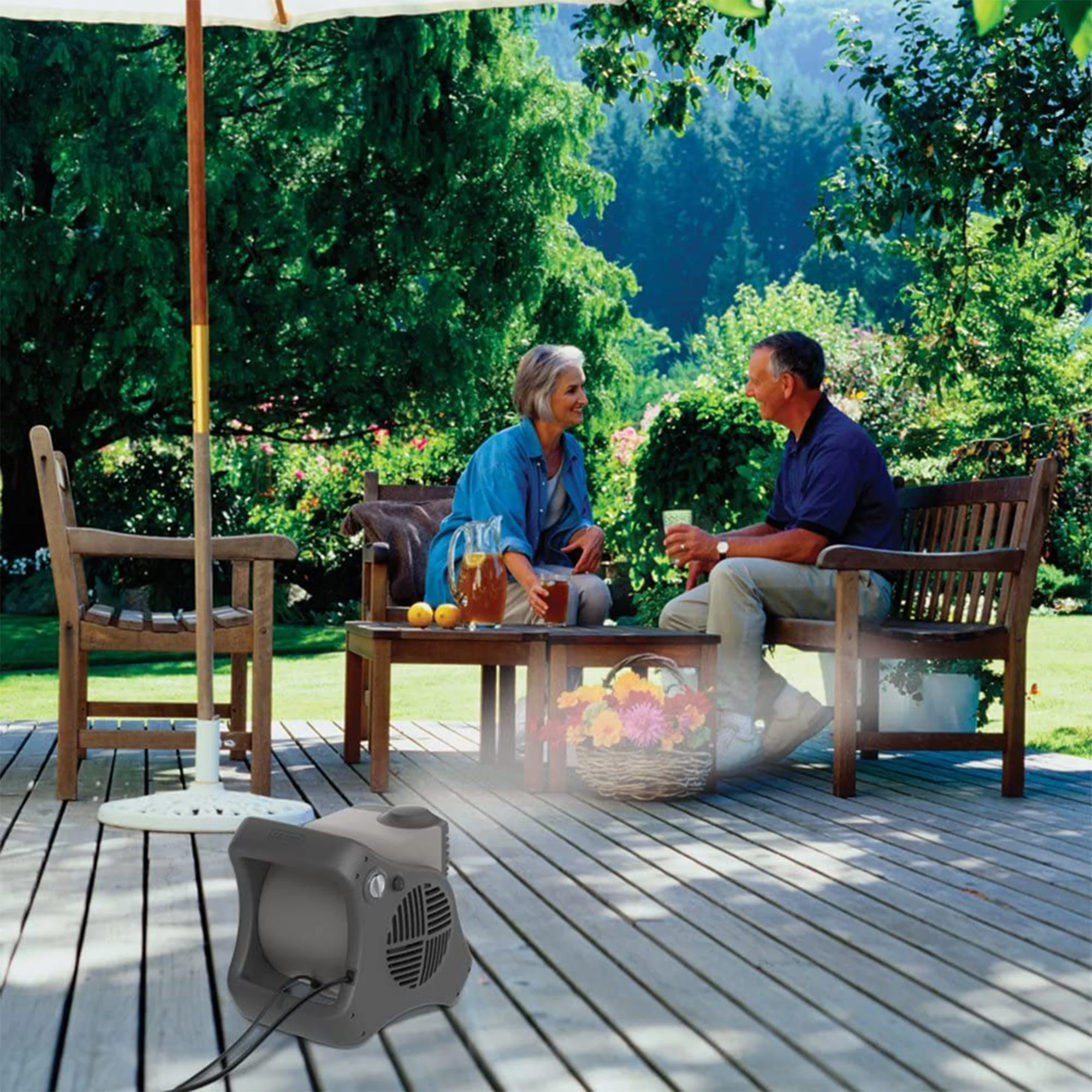 Lasko 7050 Misto 3-Speed Outdoor Patio Mister Portable Cooling Water Misting Fan - Image 8