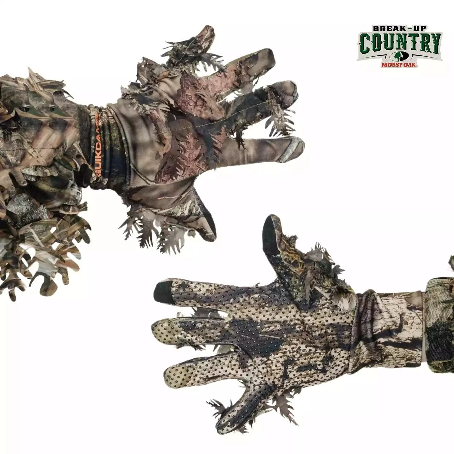 Leafy Camo Gloves in Mossy Oak and Realtree - Fingerless or Touchscreen Tips - Image 28