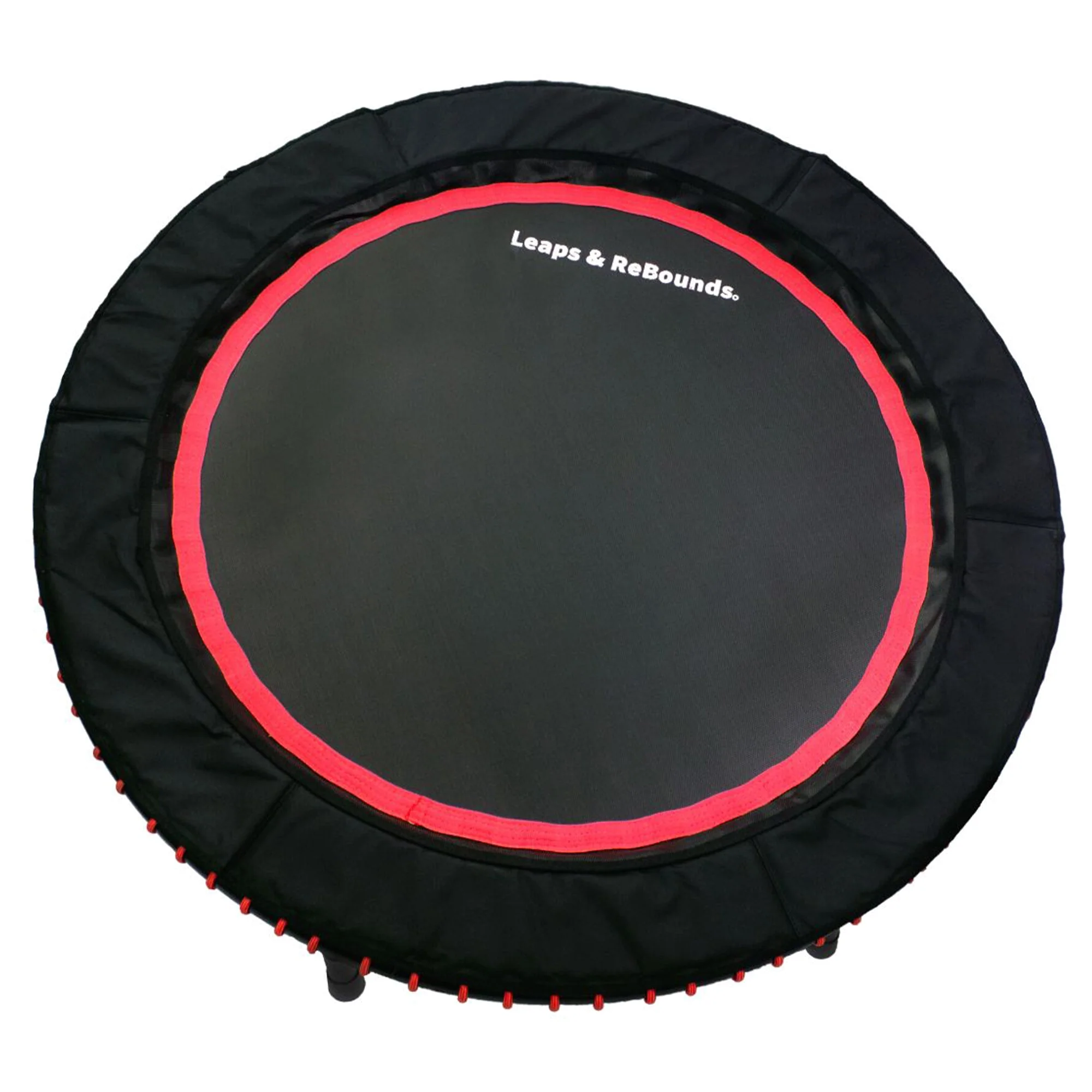 LEAPS & REBOUNDS 40" Adjustable Stability Bar with 40" Fitness Trampoline, Red - Image 3
