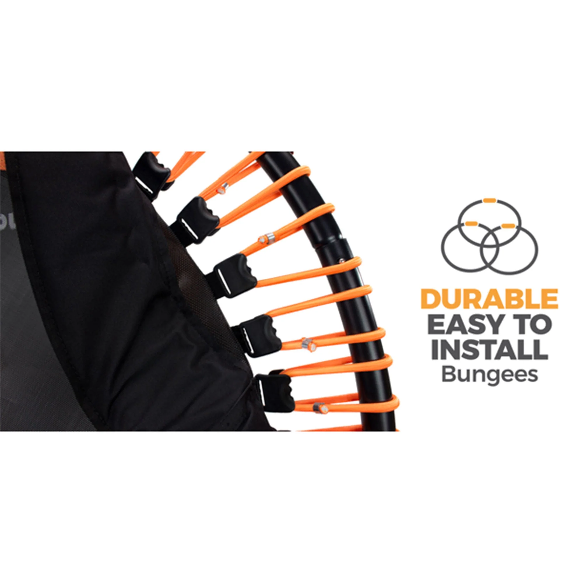 LEAPS & REBOUNDS 48" Adjustable Stability Bar w/ 48" Fitness Trampoline, Orange - Image 8