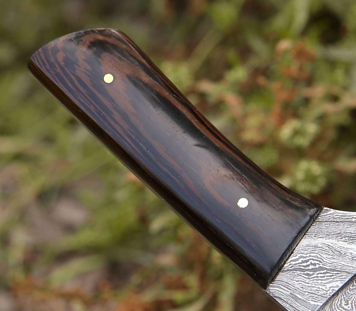 Legacy Damascus Skinning Knife with Wenge Wood Handle - Image 4