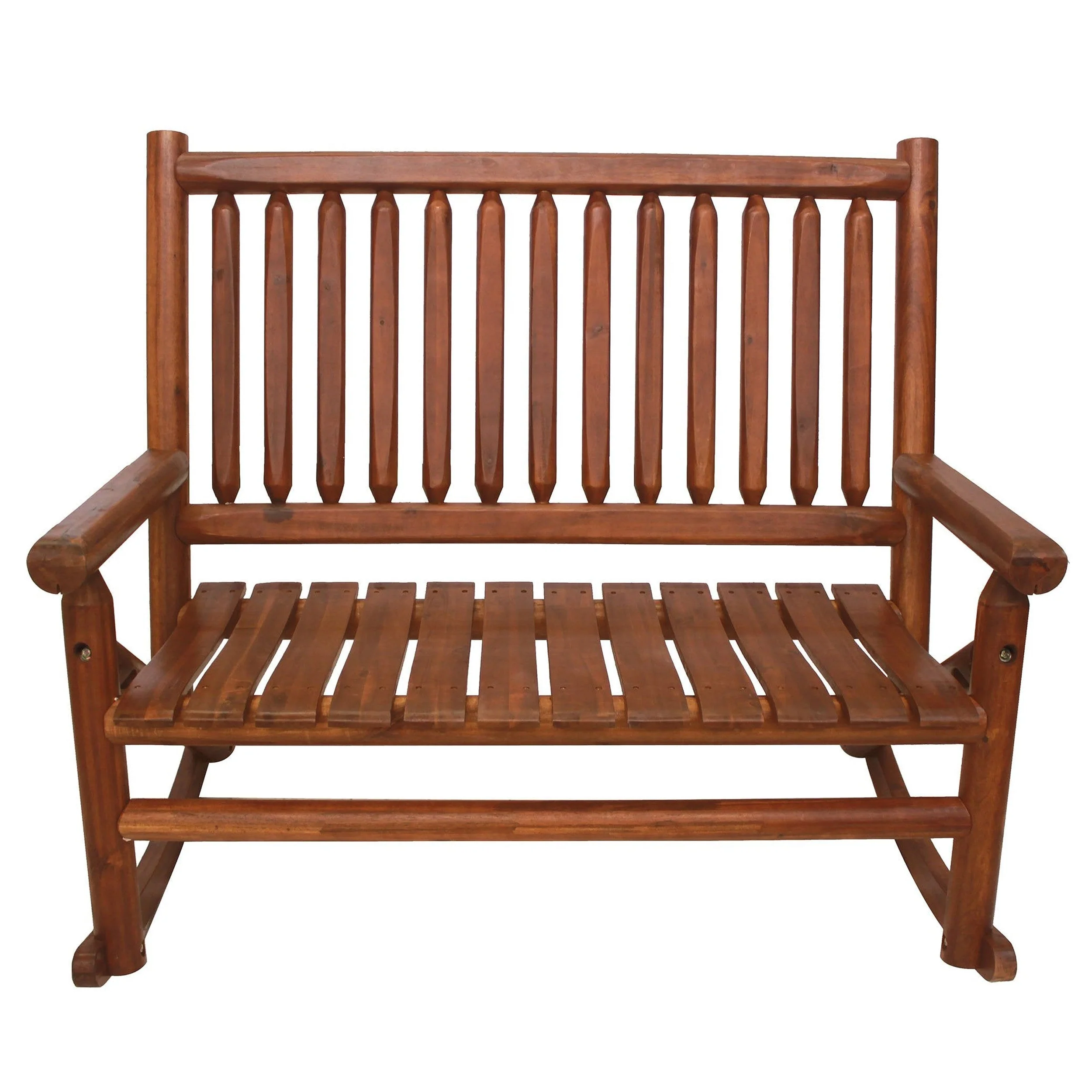Leigh Country Double Porch Rocking Chair with Curved Seat Slats for Patio Spaces - Image 6