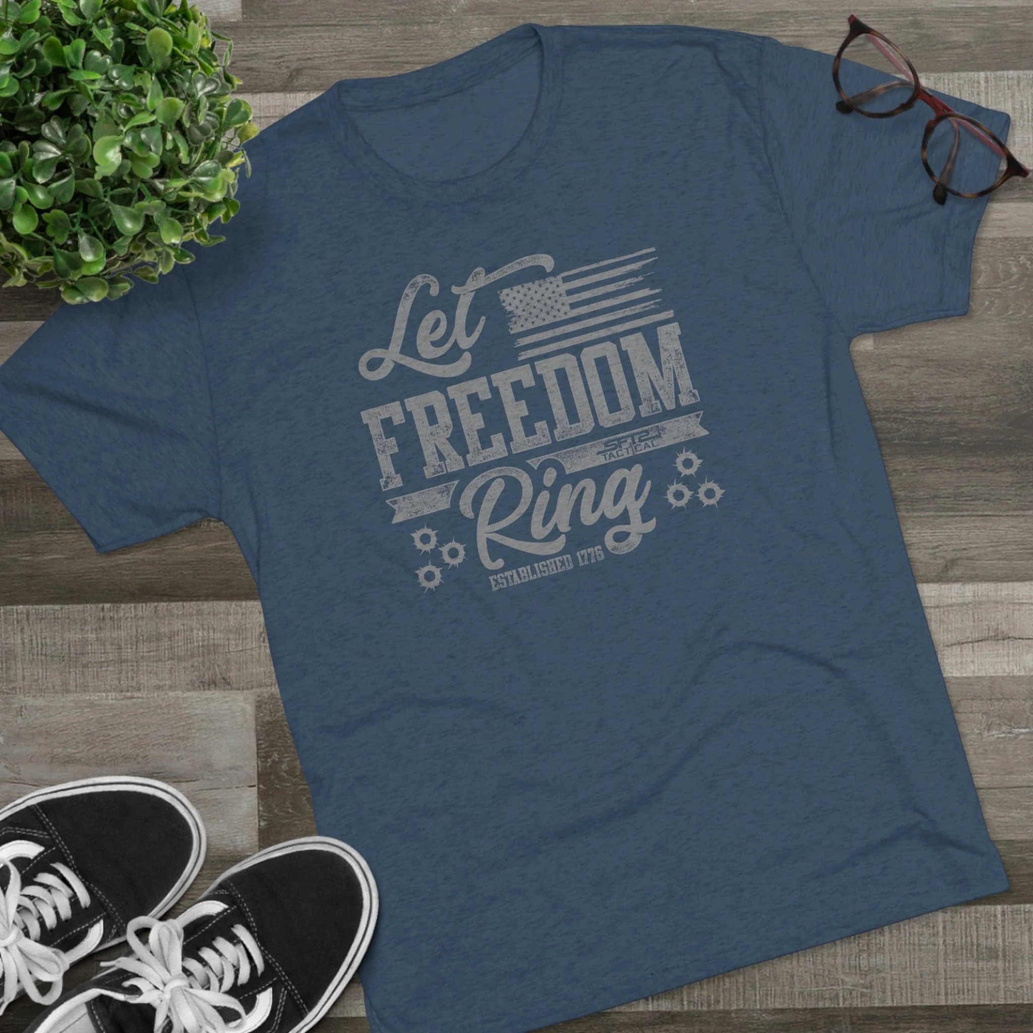 Let Freedom Ring - Tri-Blend Crew Tee - Image 15