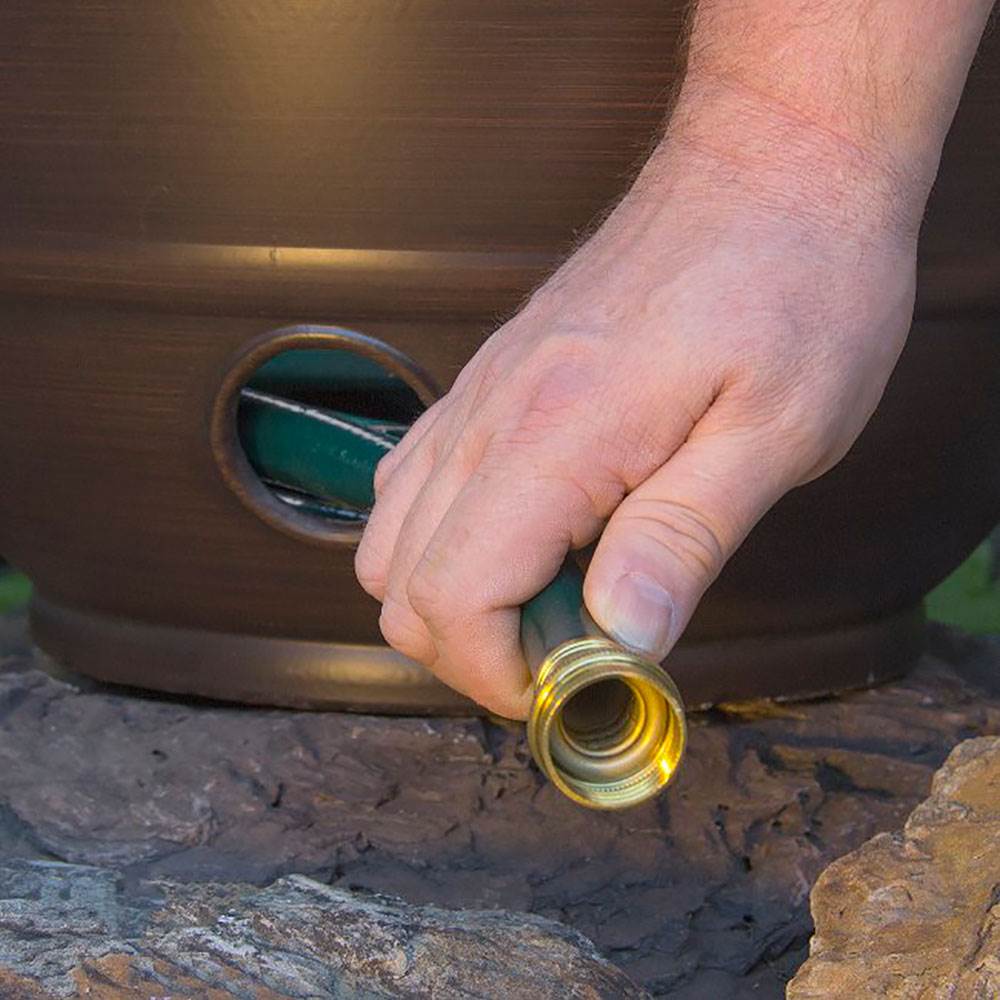 Liberty Garden LBG1924 Banded High Density Resin Hose Holder Pot with Drainage - Image 4