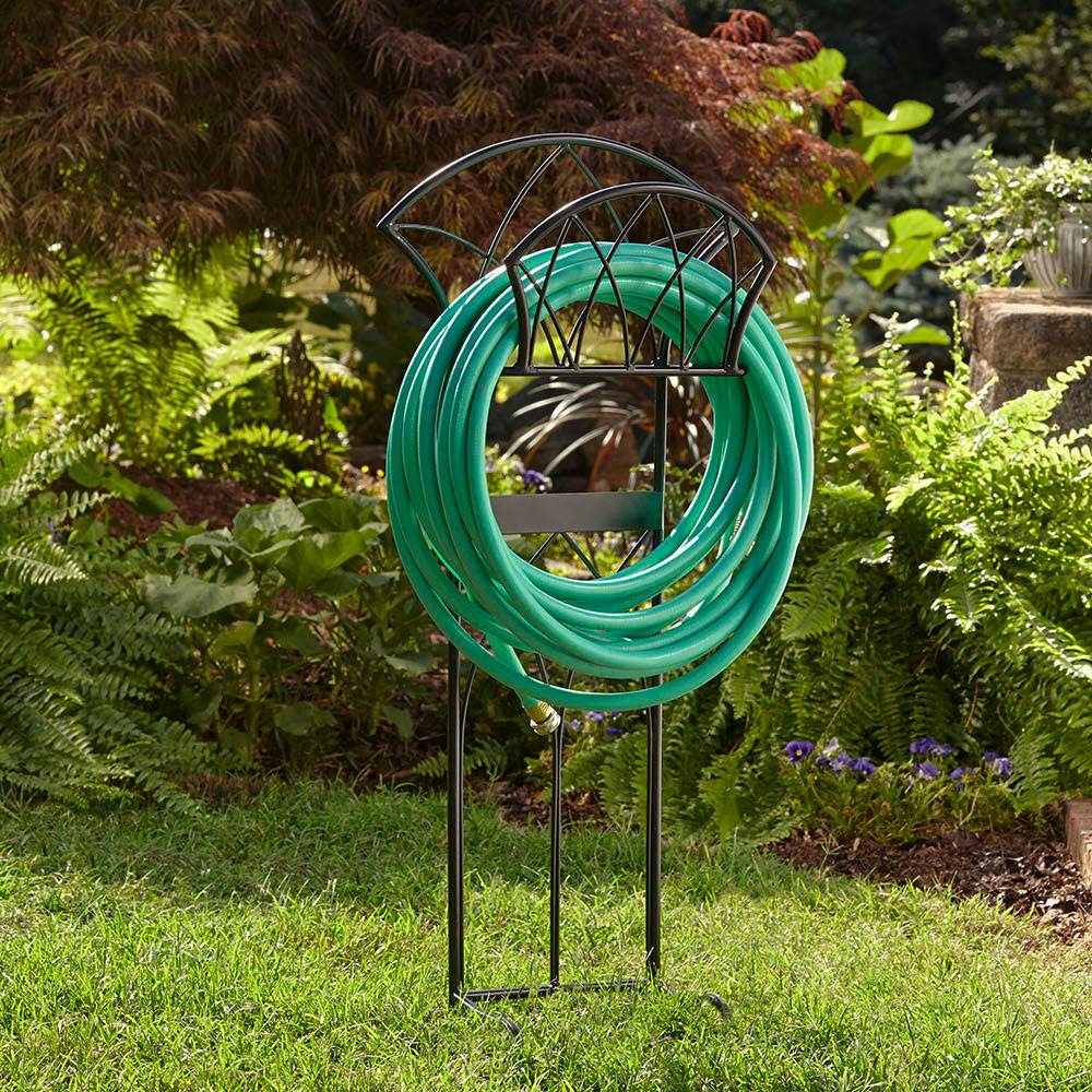 Liberty Garden Steel Decorative Garden Hose Stand with Gothic Design (2 Pack) - Image 5