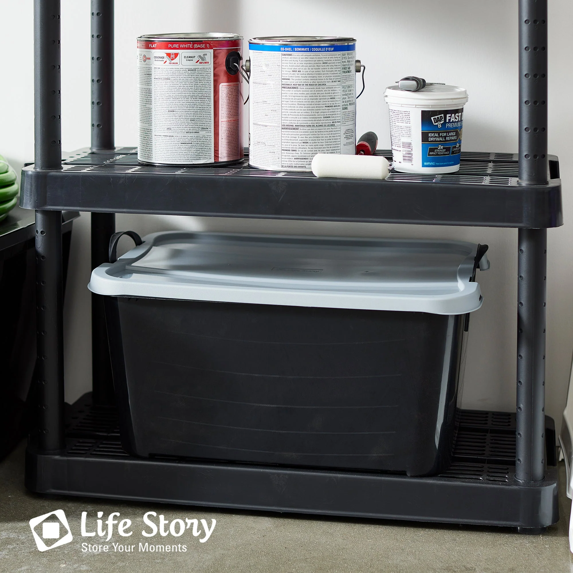 Life Story 55 Quart Stackable Storage Bin, Heavy Duty Lidded Container, 24 Pack - Image 5