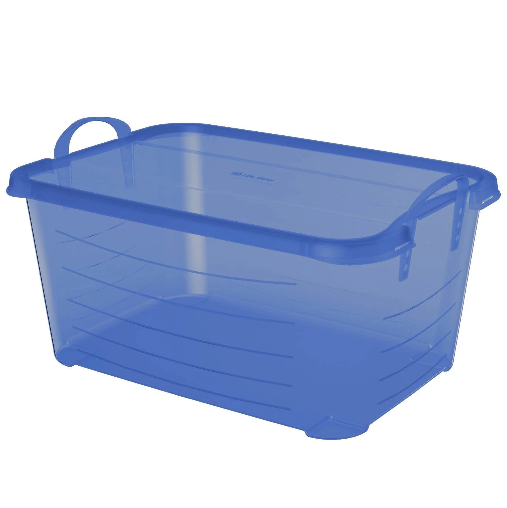 Life Story 55 Quart Stackable Storage Bin, Light Duty Container, Blue, 6 Pack - Image 4