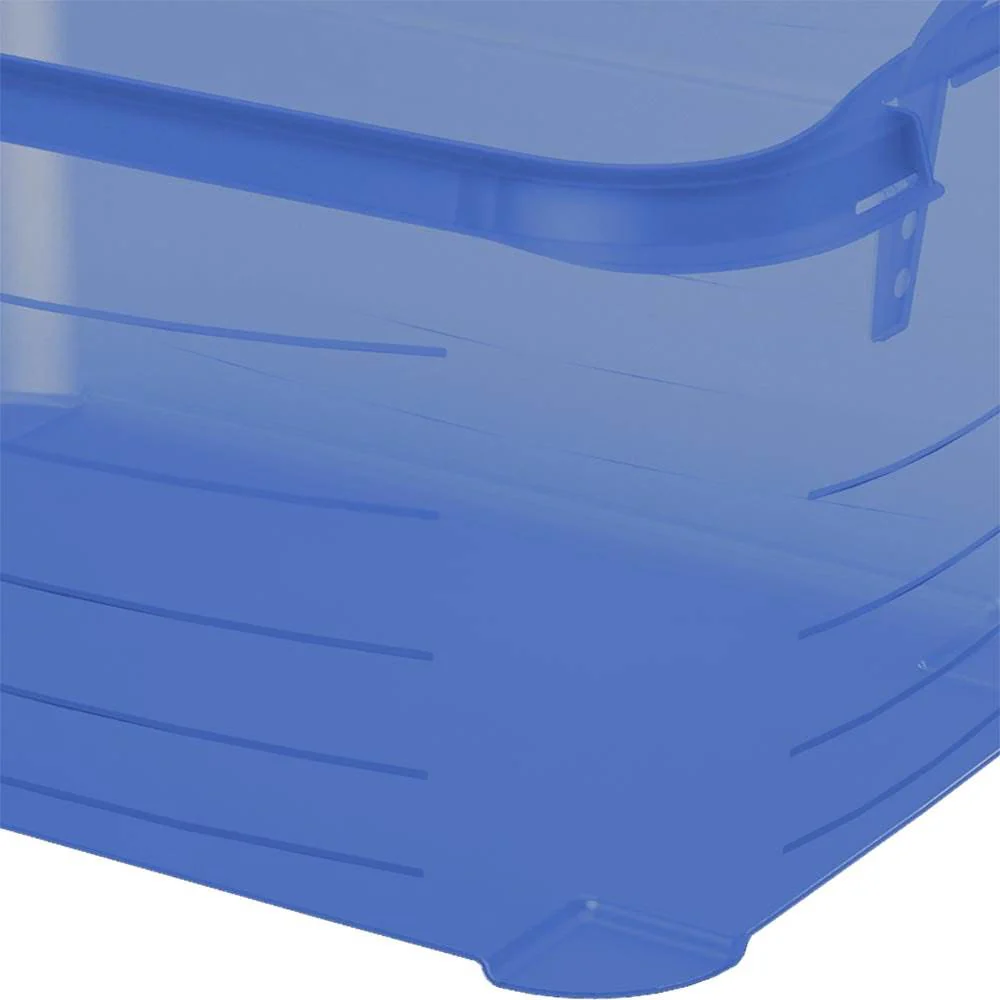 Life Story 55 Quart Stackable Storage Bin, Light Duty Container, Blue, 6 Pack - Image 7