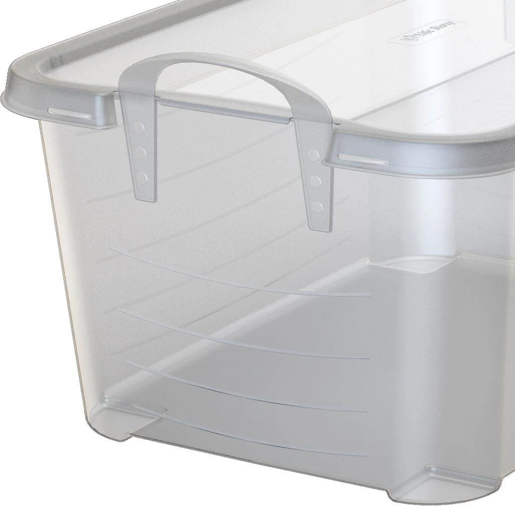 Life Story 55 Quart Stackable Storage Bin, Light Duty Container, Clear, 18 Pack - Image 7