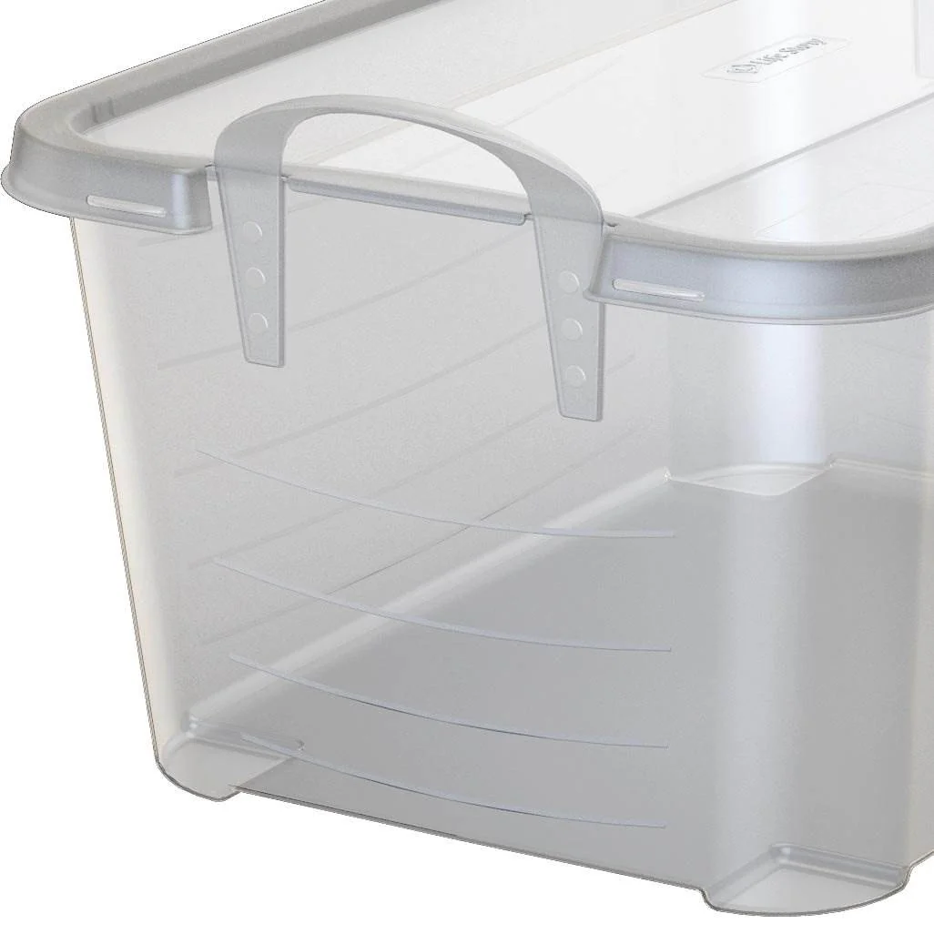 Life Story 55 Quart Stackable Storage Bin, Light Duty Container, Clear, 6 Pack - Image 7