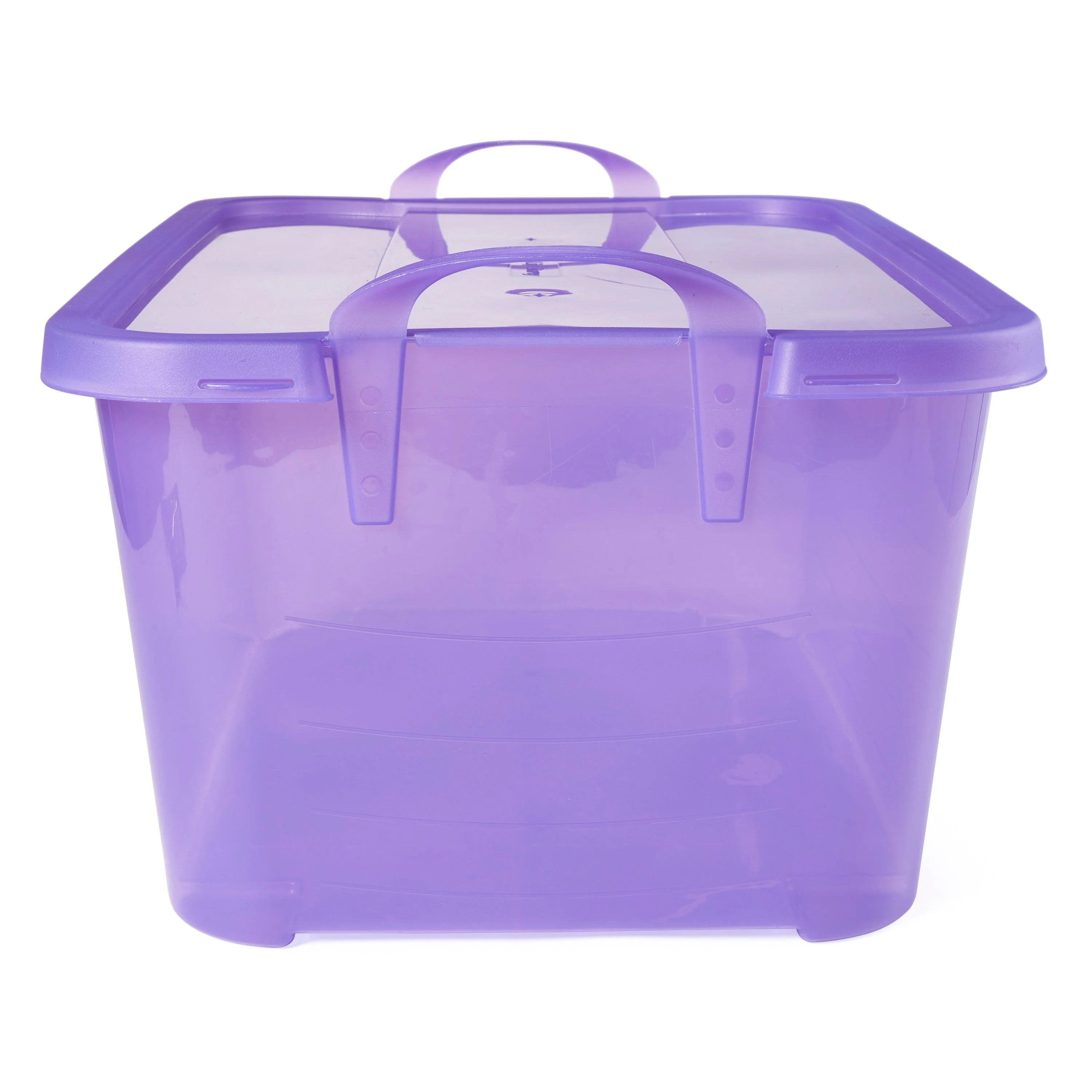 Life Story 55 Quart Stackable Storage Bin, Light Duty Container, Purple, 24 Pack - Image 4