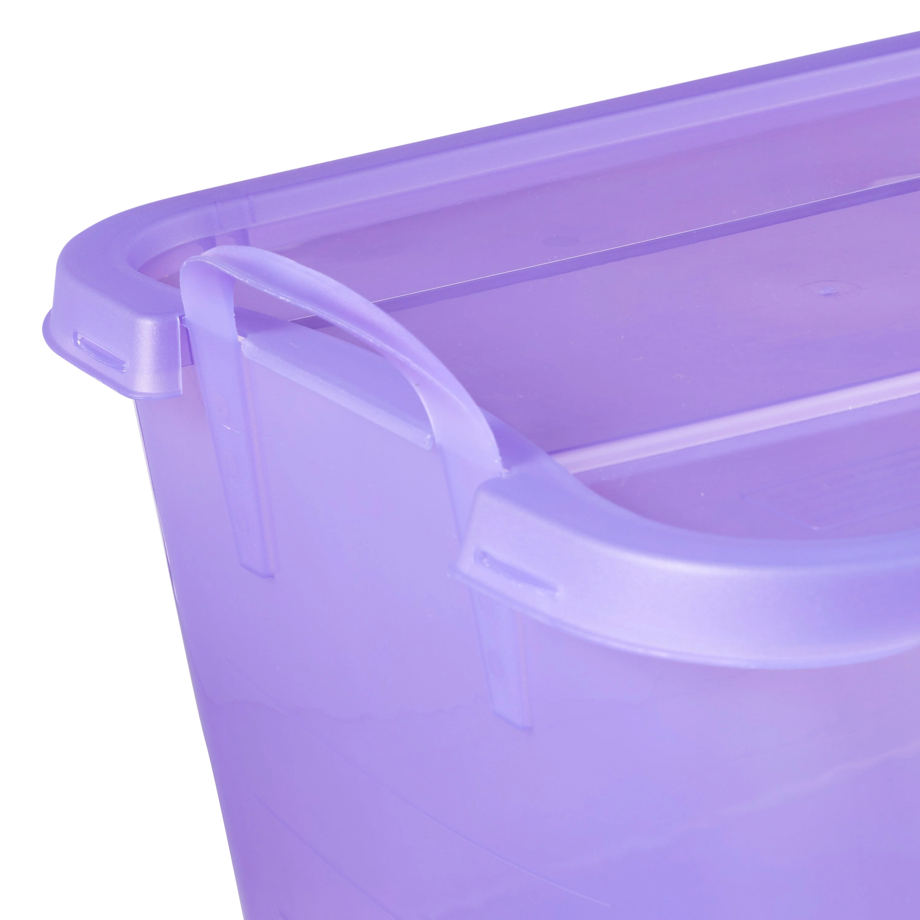 Life Story 55 Quart Stackable Storage Bin, Light Duty Container, Purple, 24 Pack - Image 5