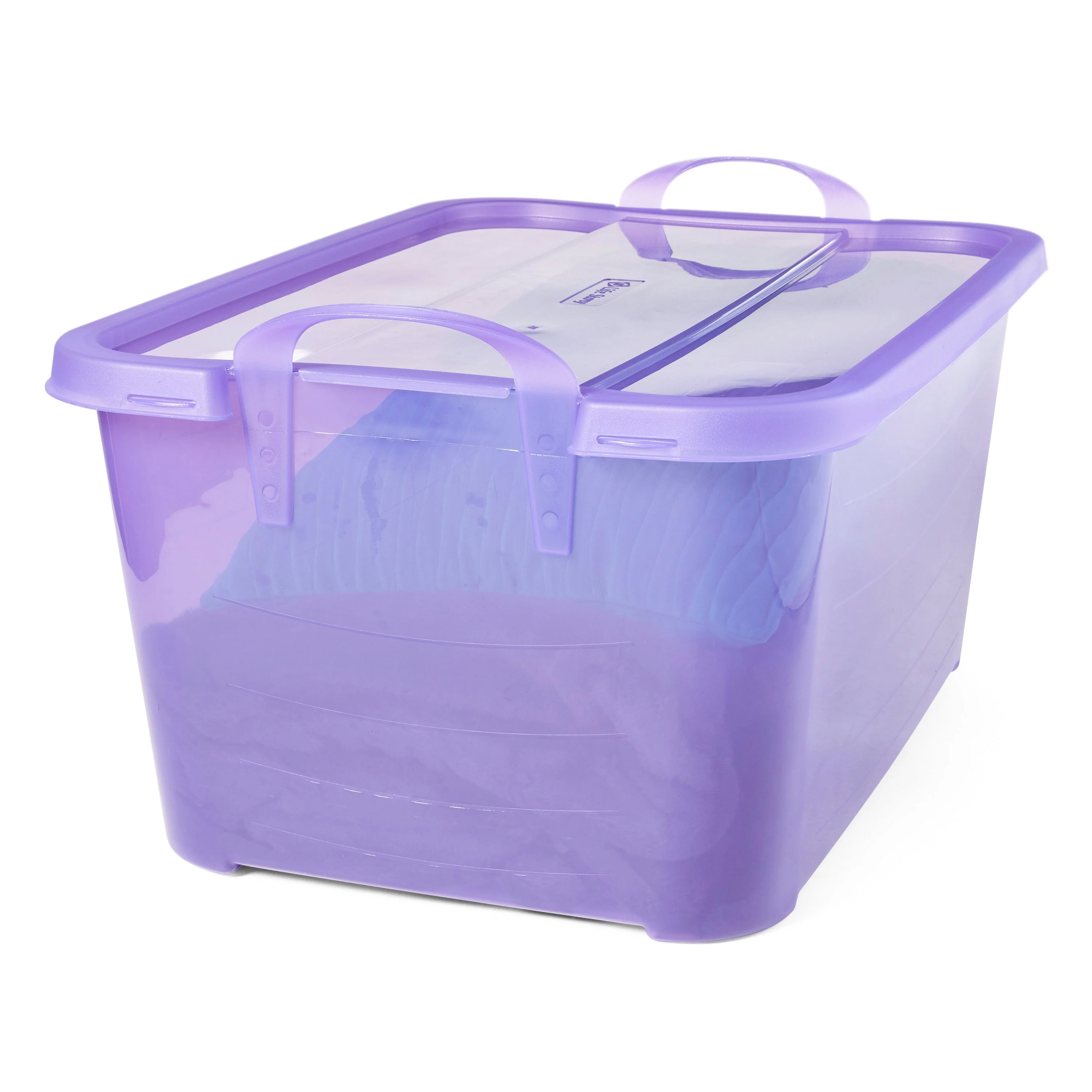 Life Story 55 Quart Stackable Storage Bin, Light Duty Container, Purple, 24 Pack - Image 6