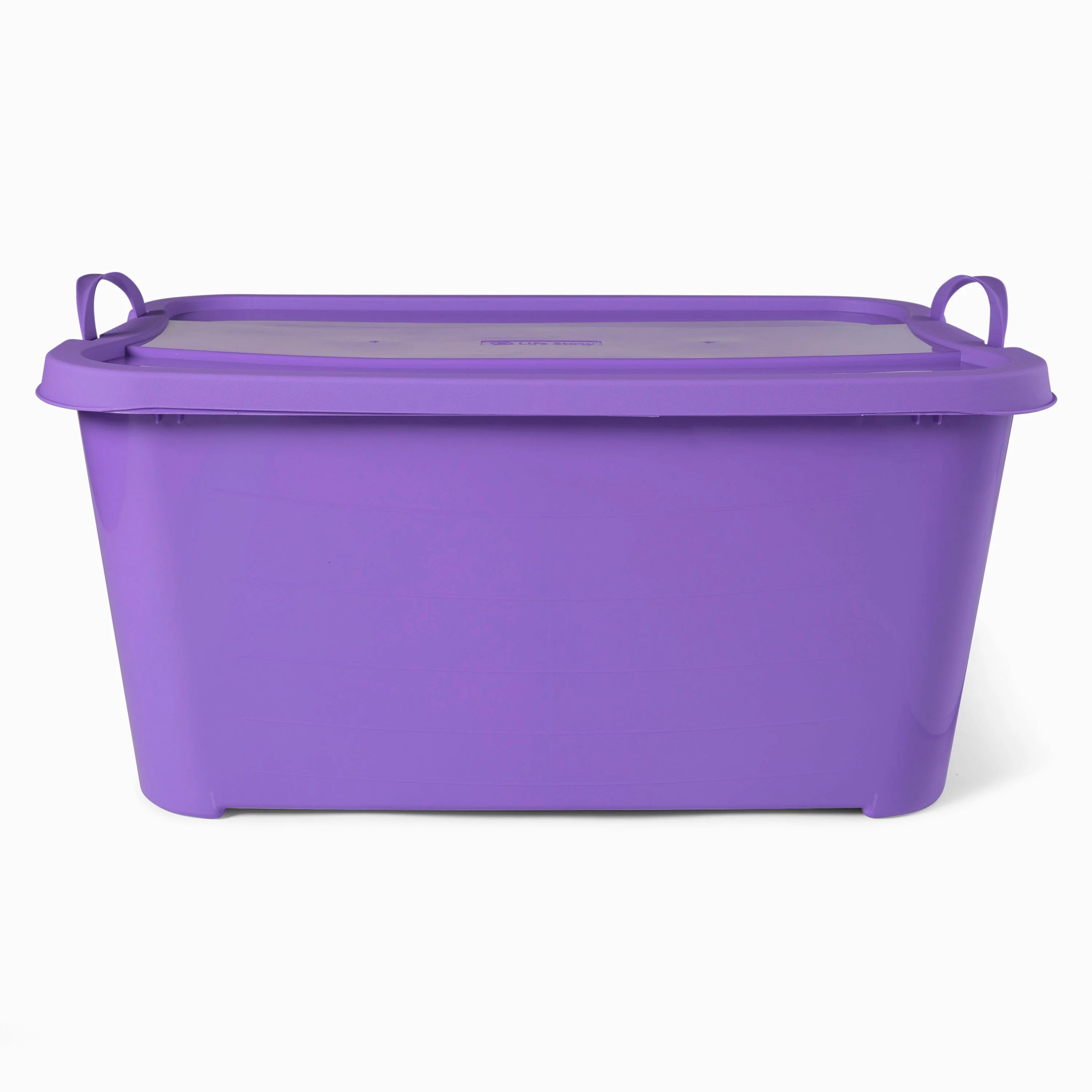 Life Story 55 Quart Stackable Storage Bin, Light Duty Container, Purple, 6 Pack - Image 7