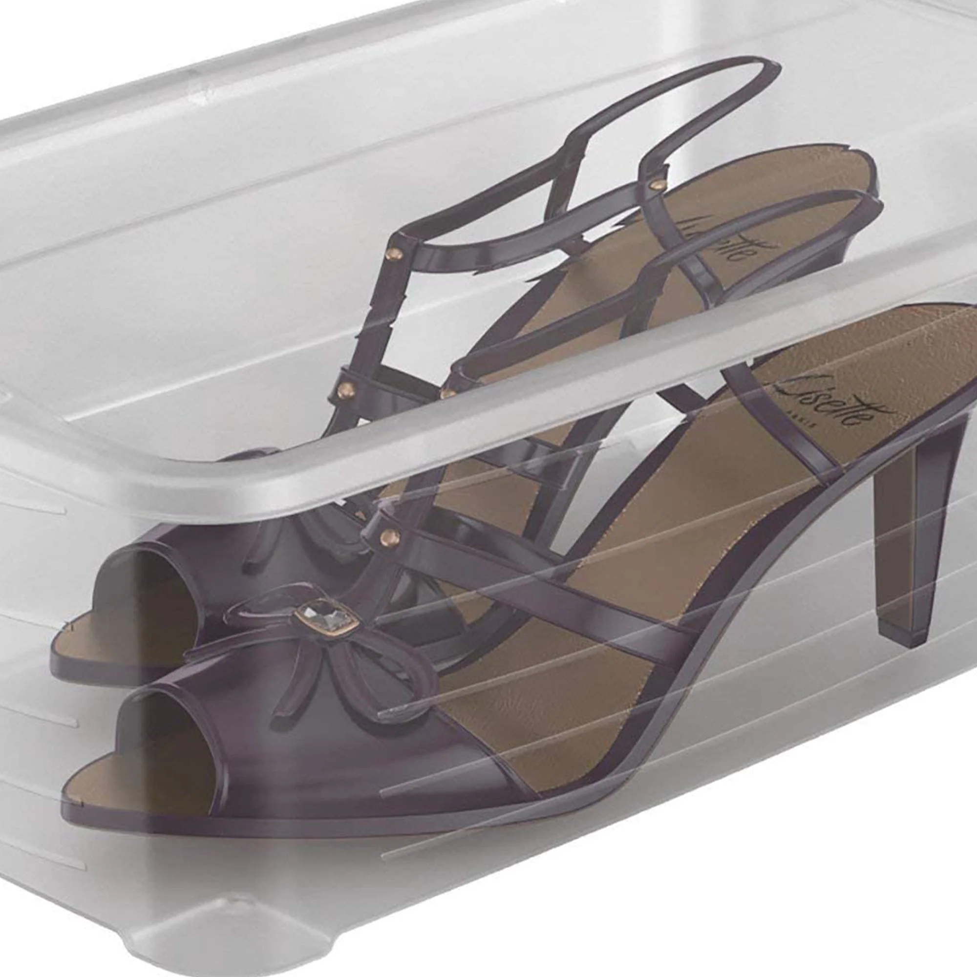 Life Story 6L Shoe & Closet Storage Box Stacking Containers, Clear (160 Pack) - Image 9