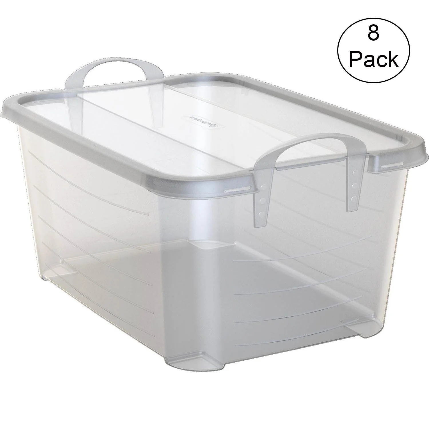 Life Story Clear Stackable Closet Organization & Storage Box, 55 Quart (8 Pack) - Image 5