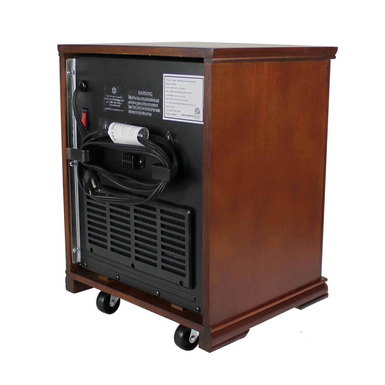 Lifesmart 4 Element 1500W Electric Infrared Quartz Indoor Space Heater, (2 Pack) - Image 5