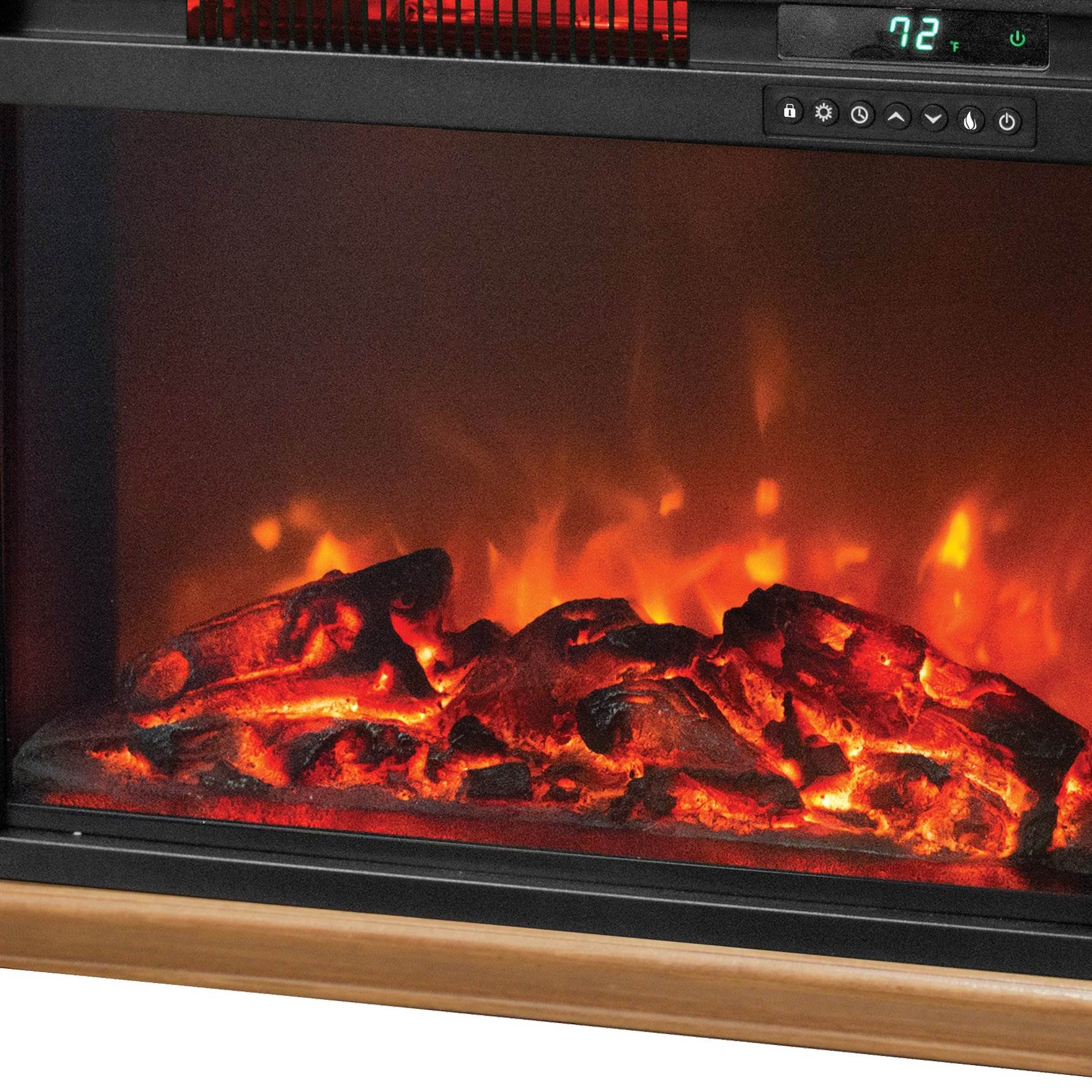 LifeSmart LifePro 1500W Portable Electric Infrared Quartz Indoor Fireplace - Image 8
