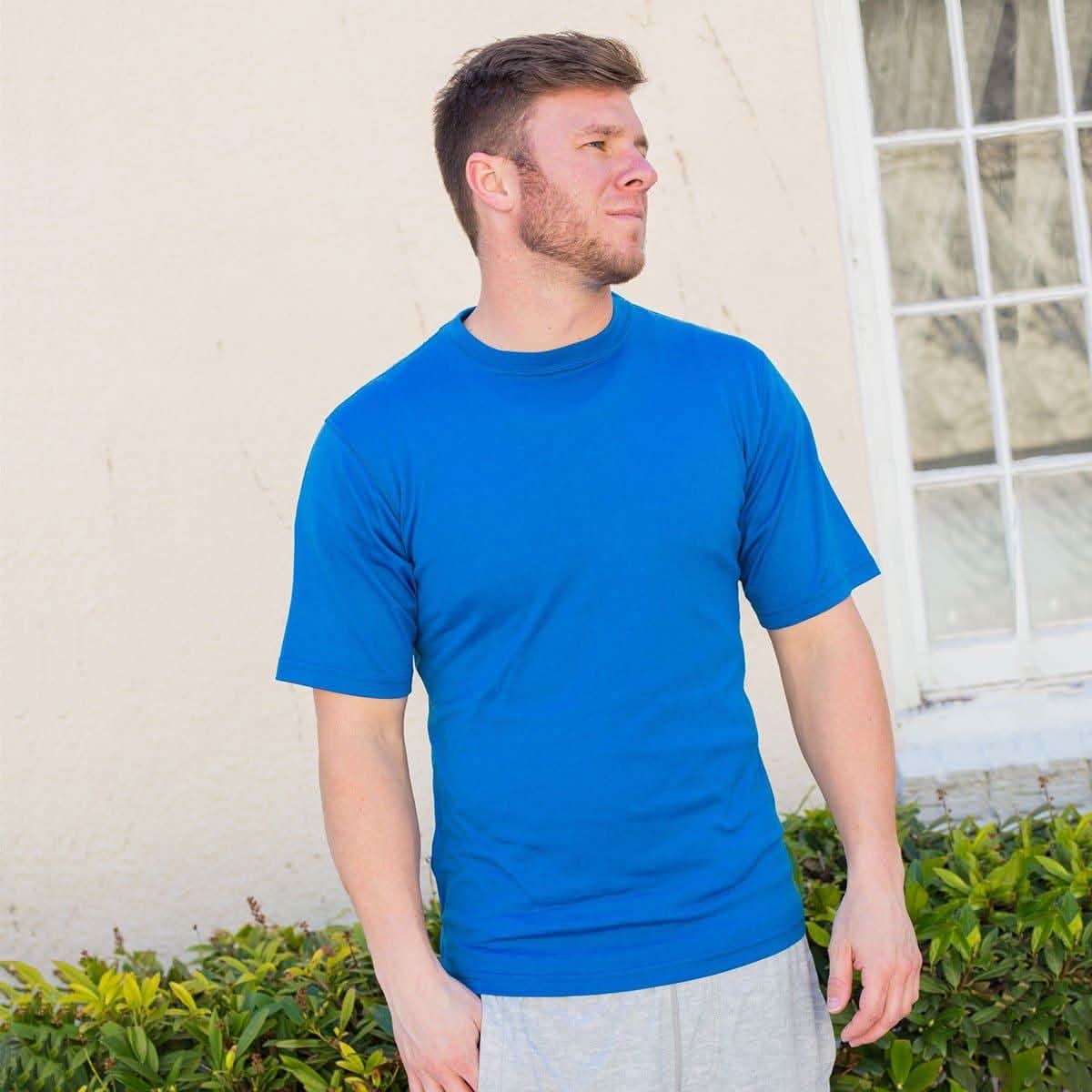 Lightweight Men's Wool T Shirt Crew - 100% Merino Wool - Image 24