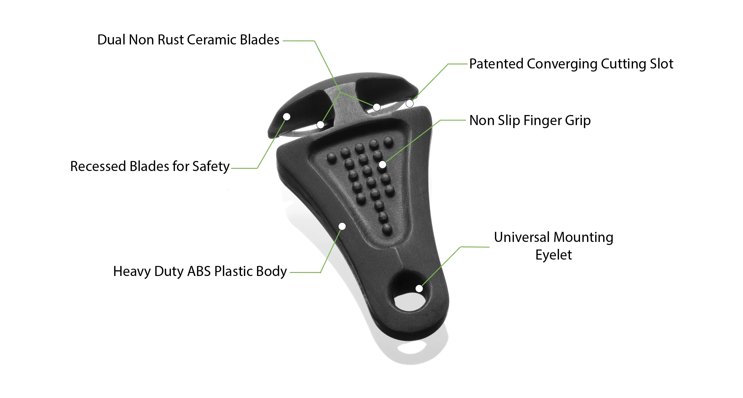 Line Cutterz Ceramic Blade Zipper Pull - Green - Image 5