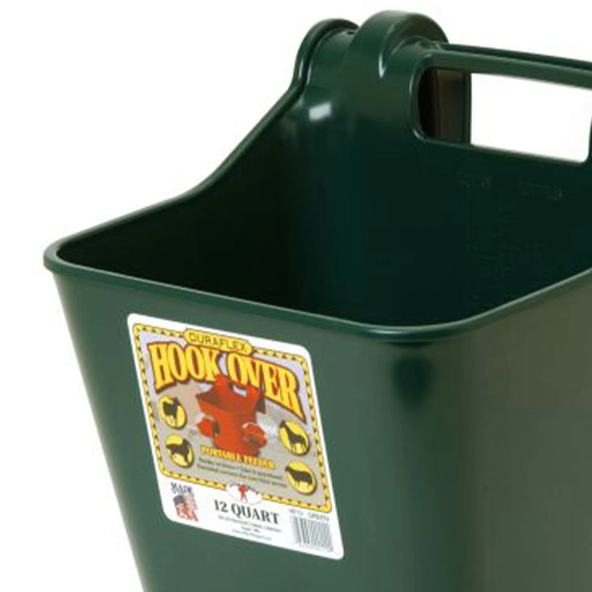 Little Giant 12 Quart Mountable Livestock & Pet Hook Over Bucket Feeder, Green - Image 7