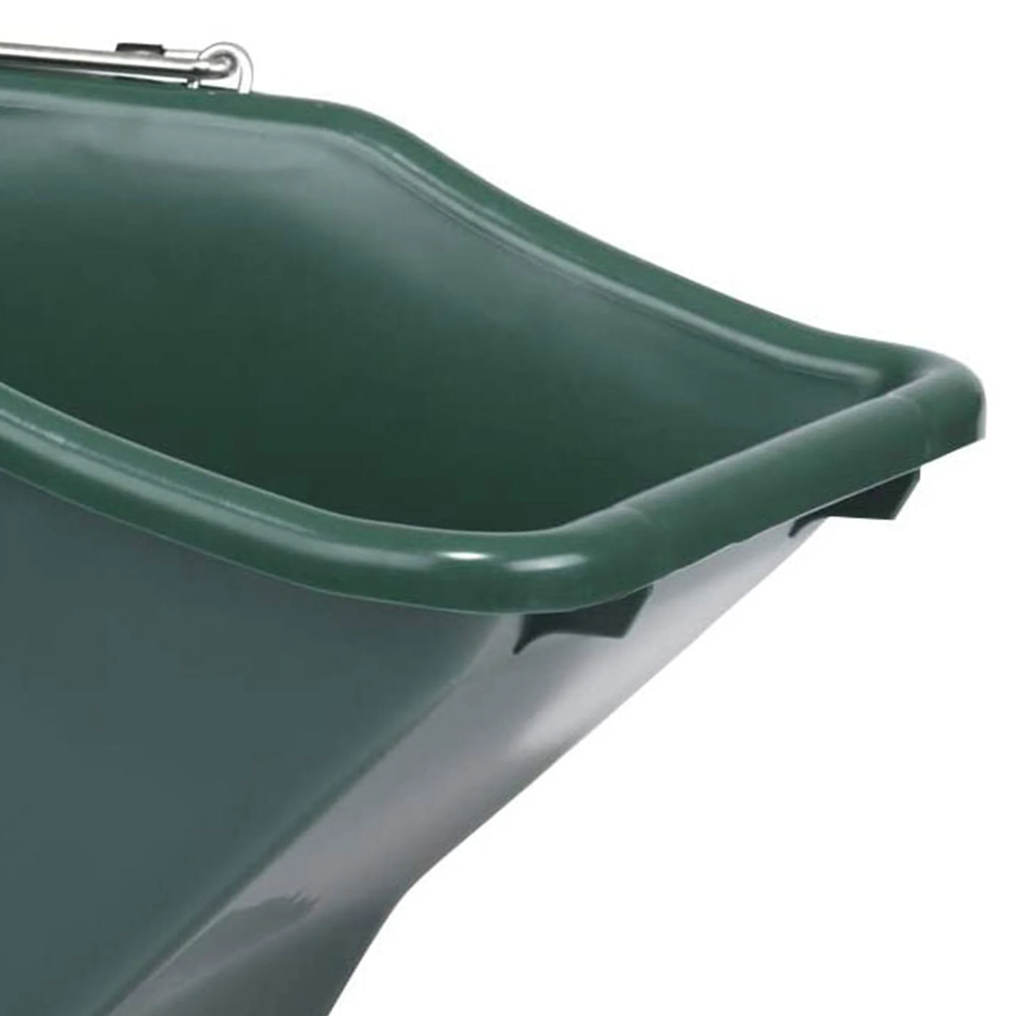 Little Giant 20 QT. Plastic Flat Back Livestock Feed Bucket, Green (2 Pack) - Image 3