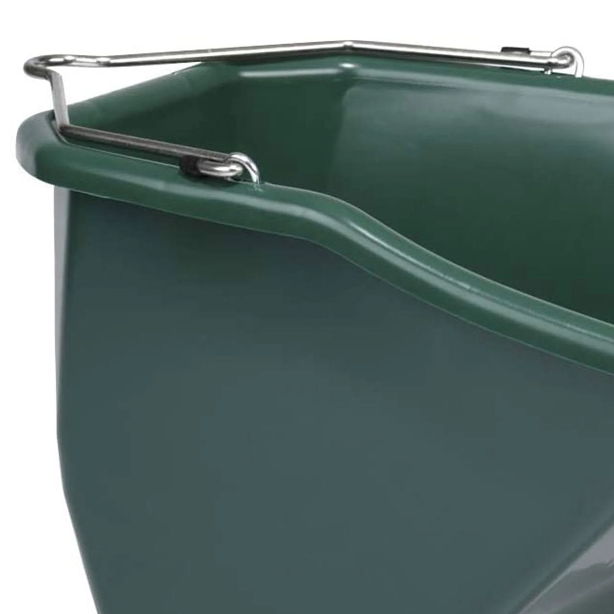 Little Giant 20 QT. Plastic Flat Back Livestock Feed Bucket, Green (2 Pack) - Image 4