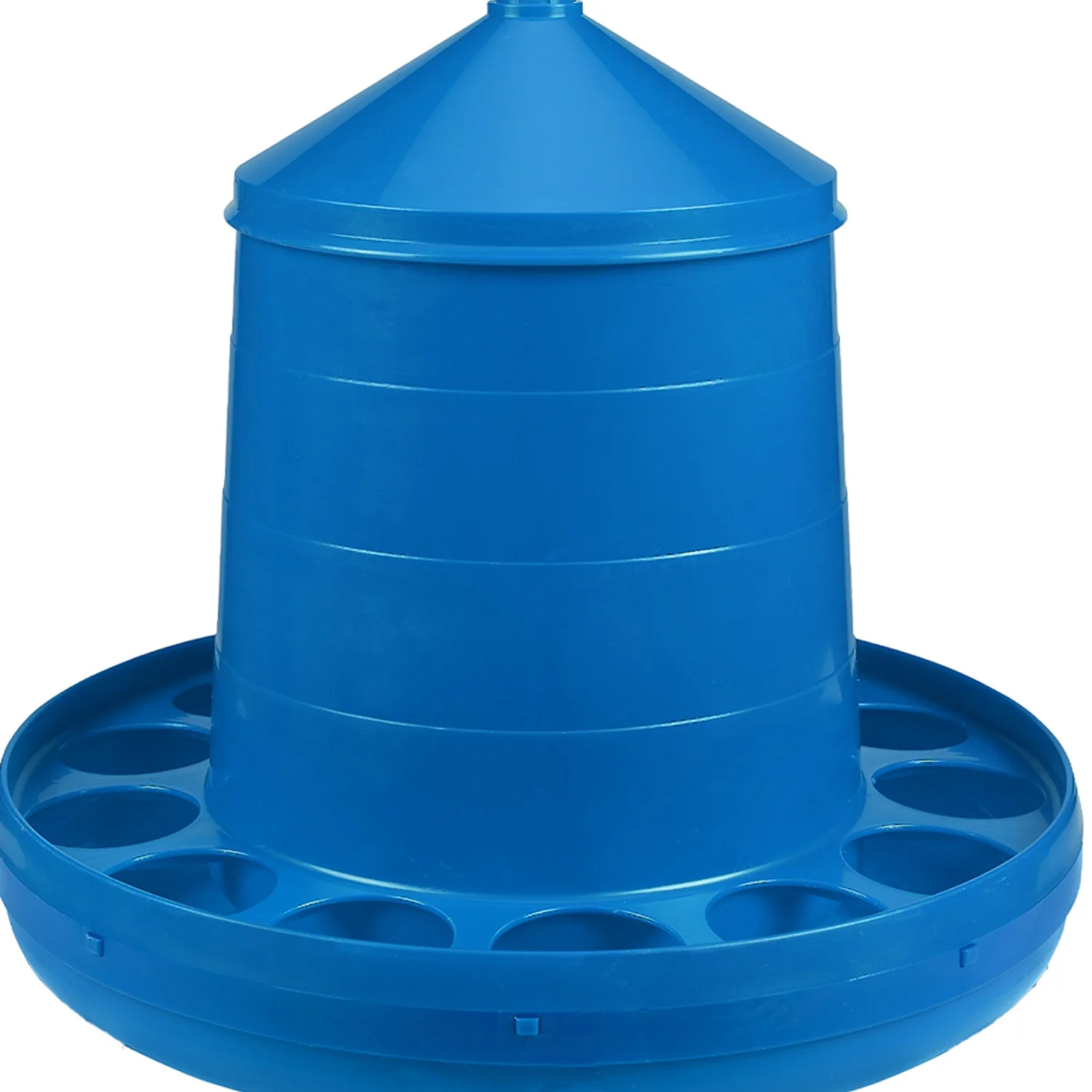 Little Giant 26 Pound Poultry Chicken Feeder Dispenser w/ Carrying Handle, Blue - Image 2
