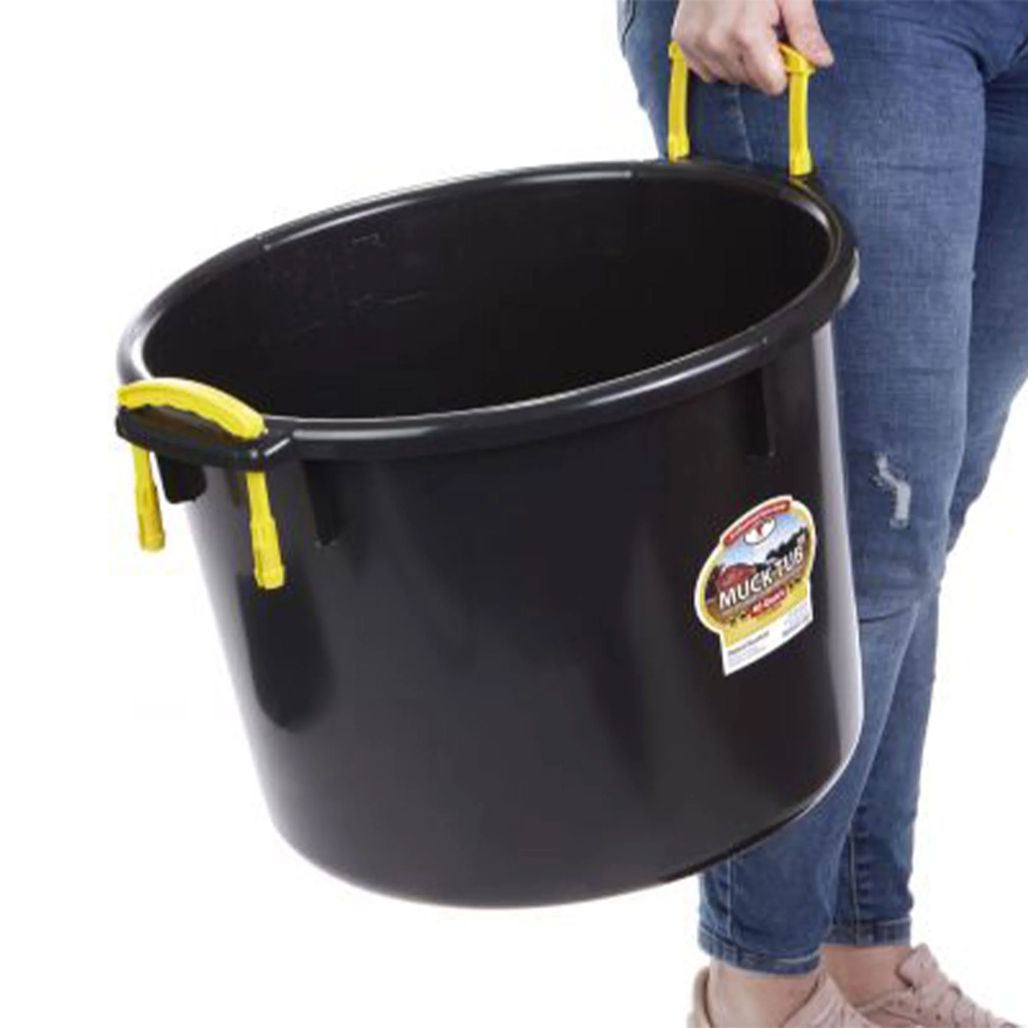 Little Giant 40 Quart Durable and Versatile Utility Muck Tub w/Handles, Black - Image 6