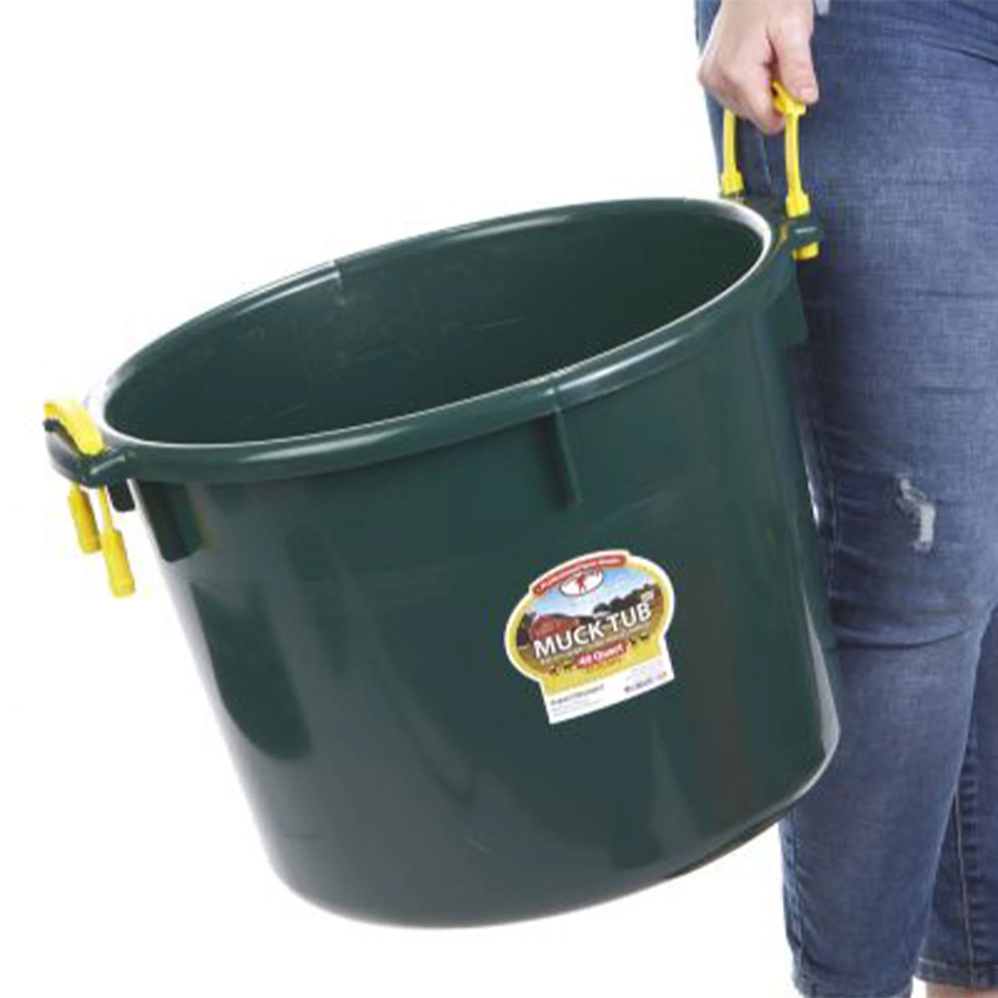 Little Giant 40 Quart Durable and Versatile Utility Muck Tub w/Handles, Green - Image 6
