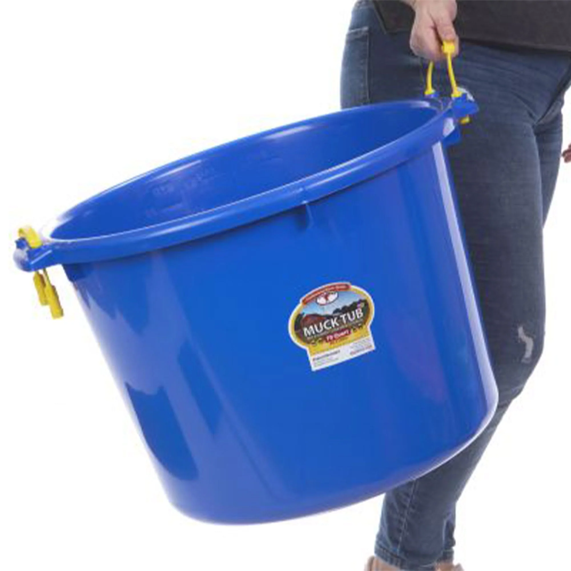 Little Giant 70 Quart Durable and Versatile Utility Muck Tub w/Handles, Blue - Image 8