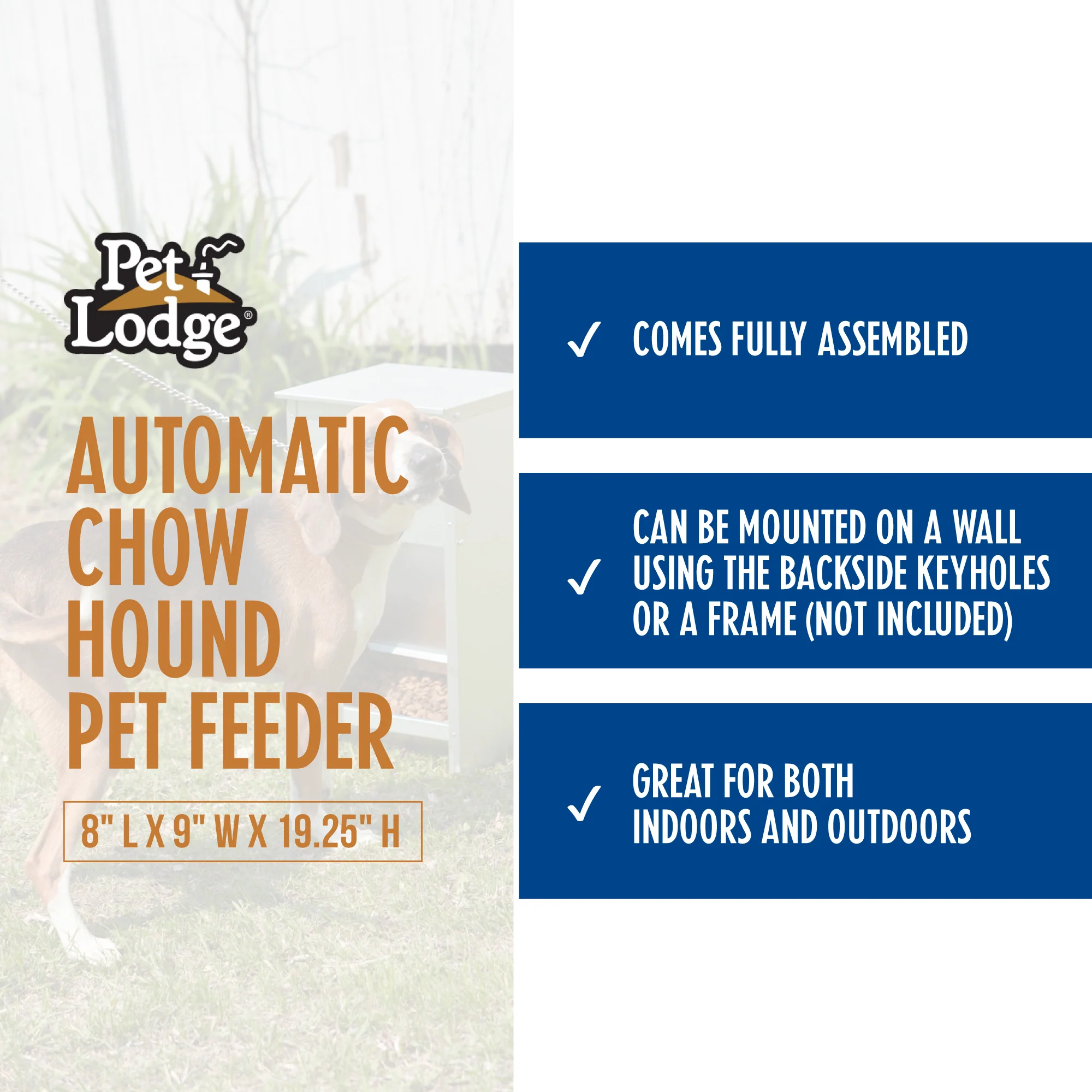 Little Giant Dry Food Automatic Steel Dog Feeder Chow Hound 25 Pound (3 Pack) - Image 5