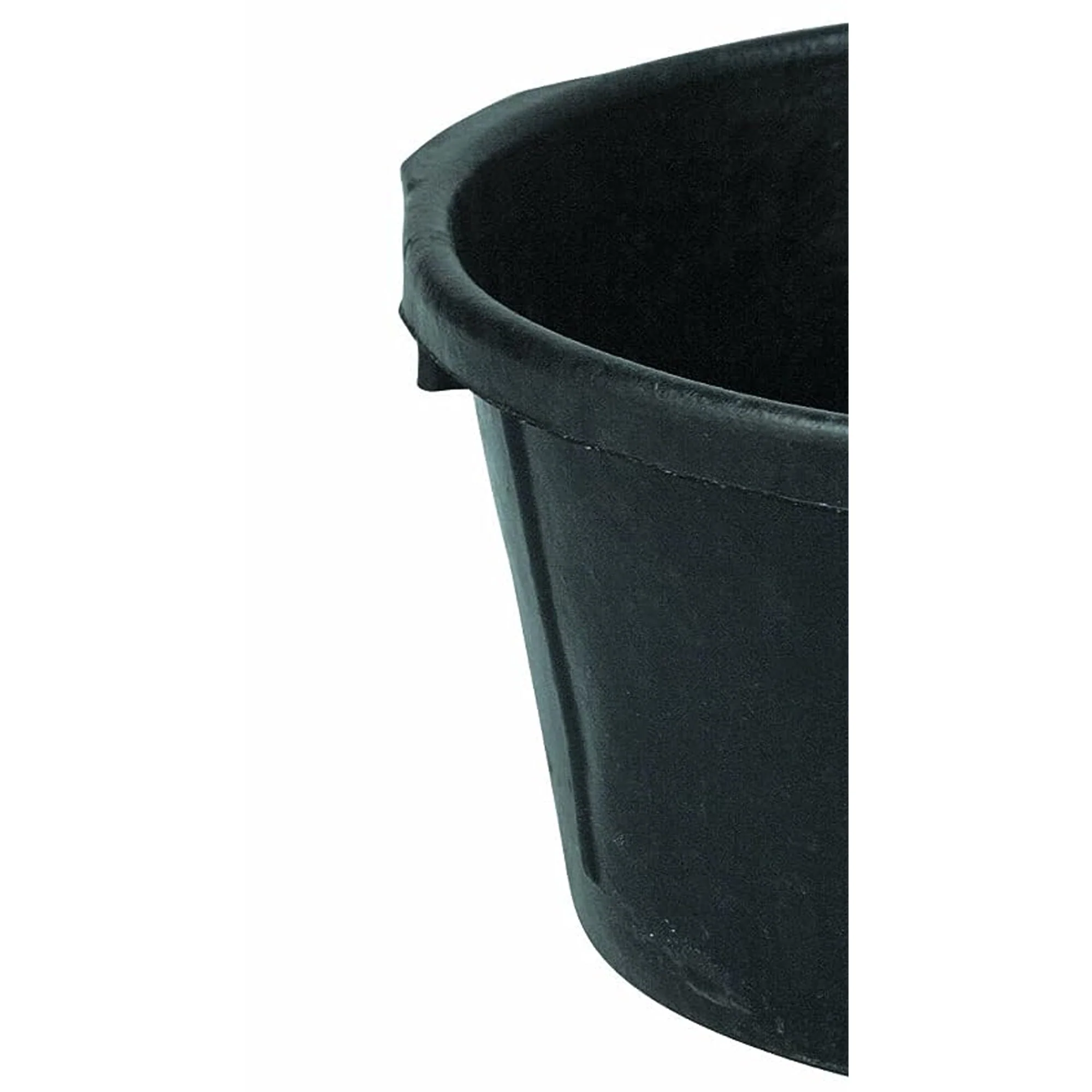 Little Giant Durable Weatherproof 6.5 Gallon Rubber Tub Feeder Pan Bowl, Black - Image 3
