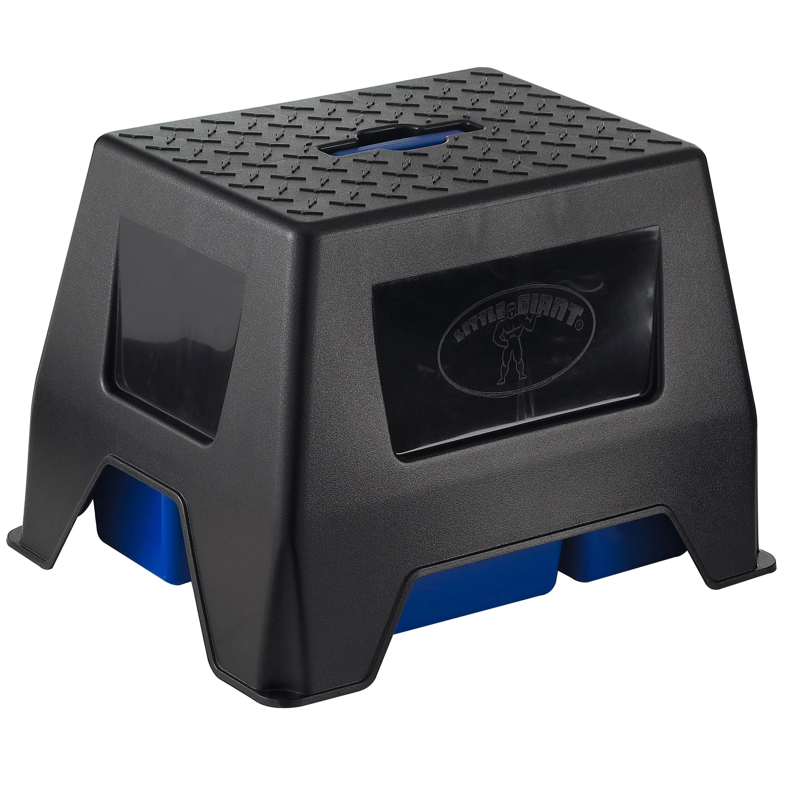 Little Giant DuraTote Stable Stool and Tote Box with Carrying Handle, Blue - Image 3