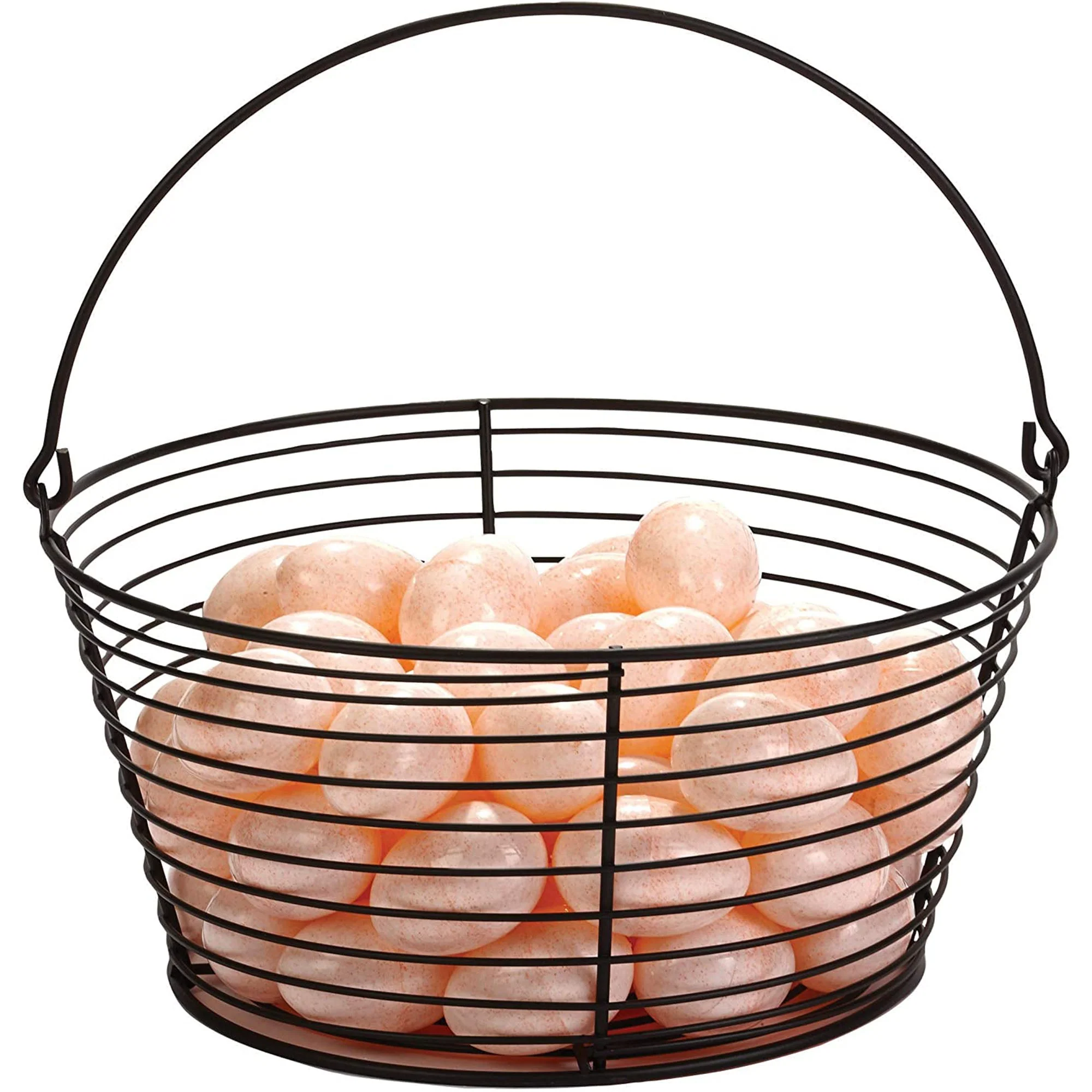 Little Giant Large Metal Wire Egg Basket for Collecting Chicken Eggs, Black - Image 3