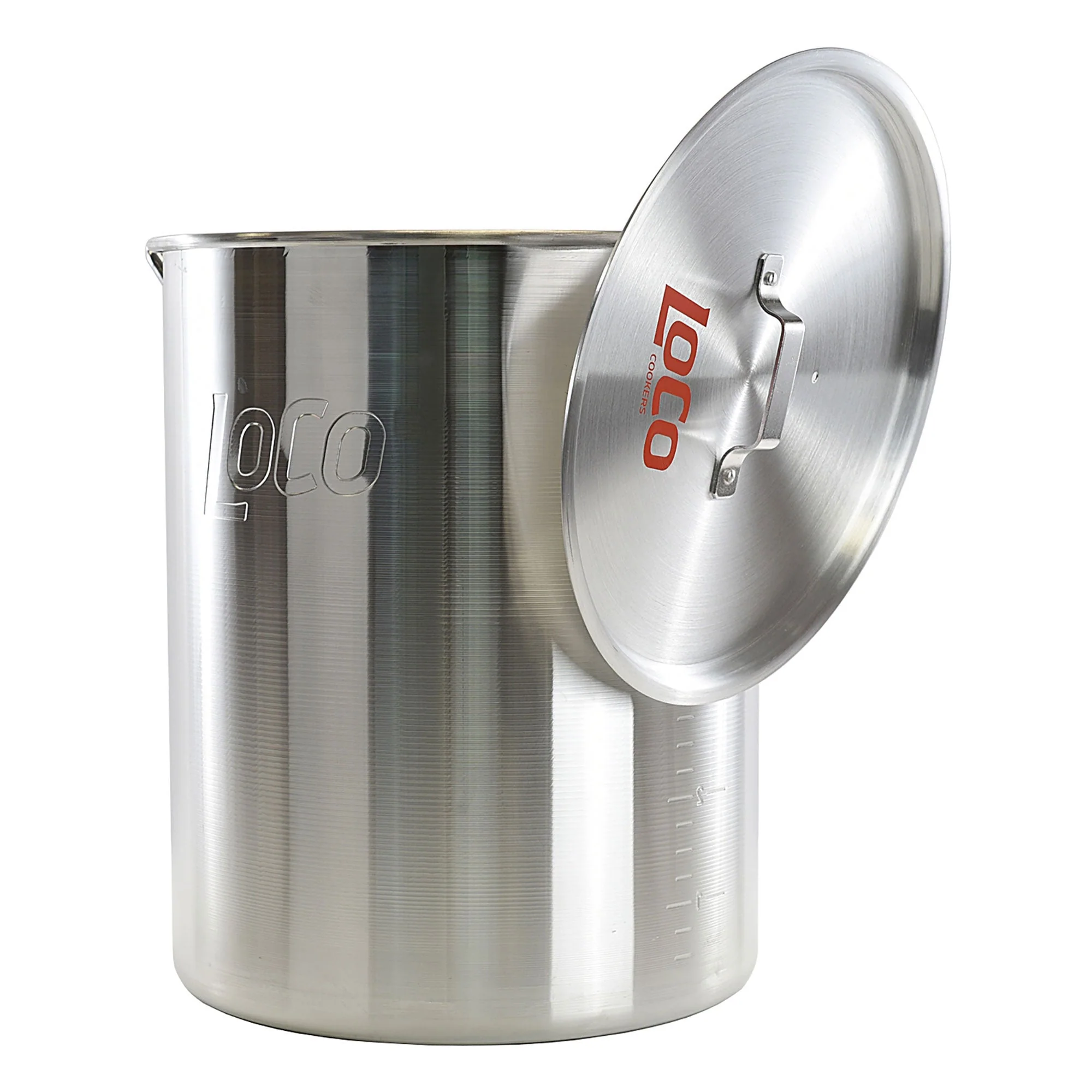 Loco Cookers 30 Quart Aluminum Circular Pots Kit for Boiling & Steaming, Silver - Image 6